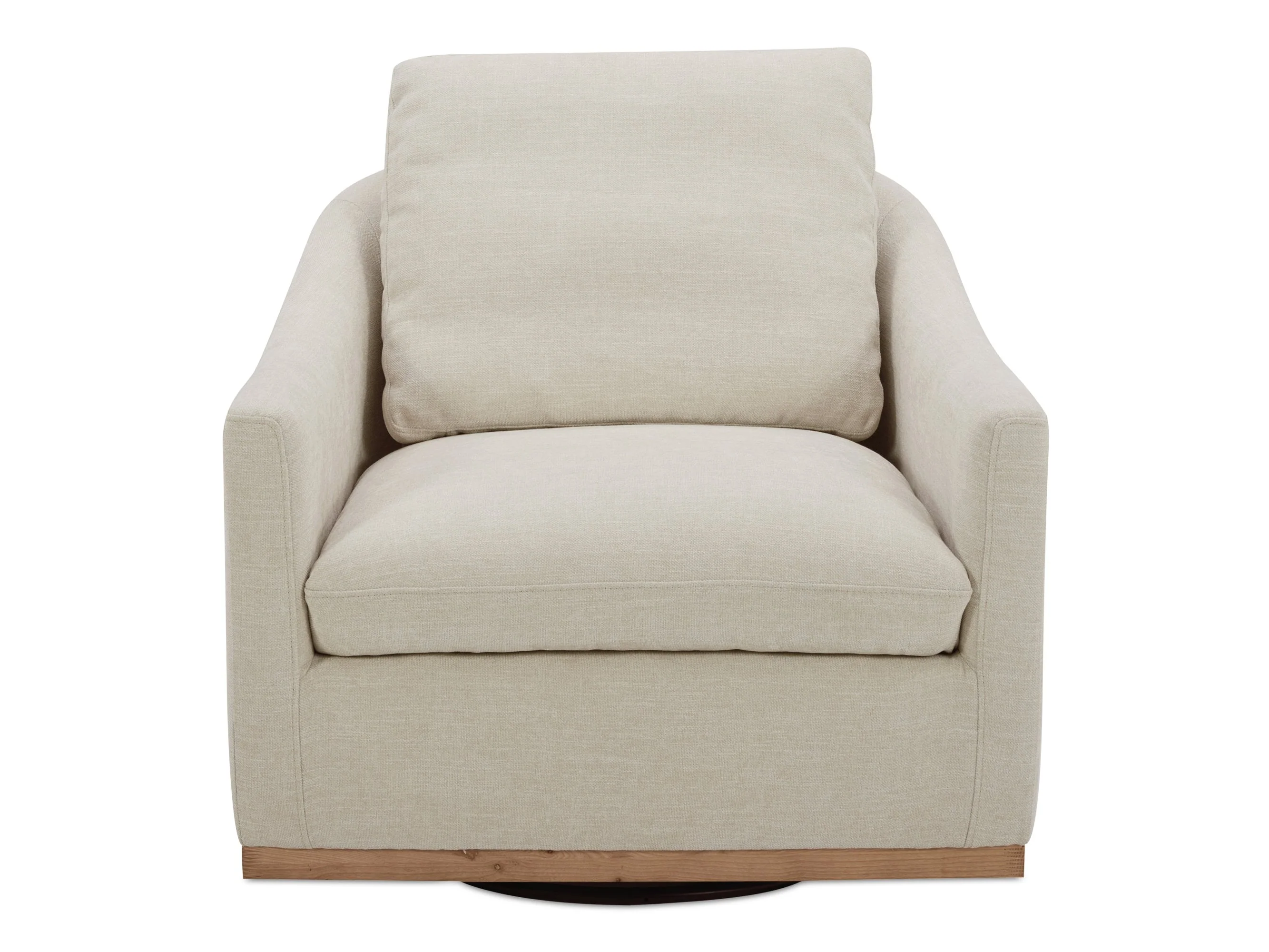 Linden Soft Beige Swivel Chair - Image 2