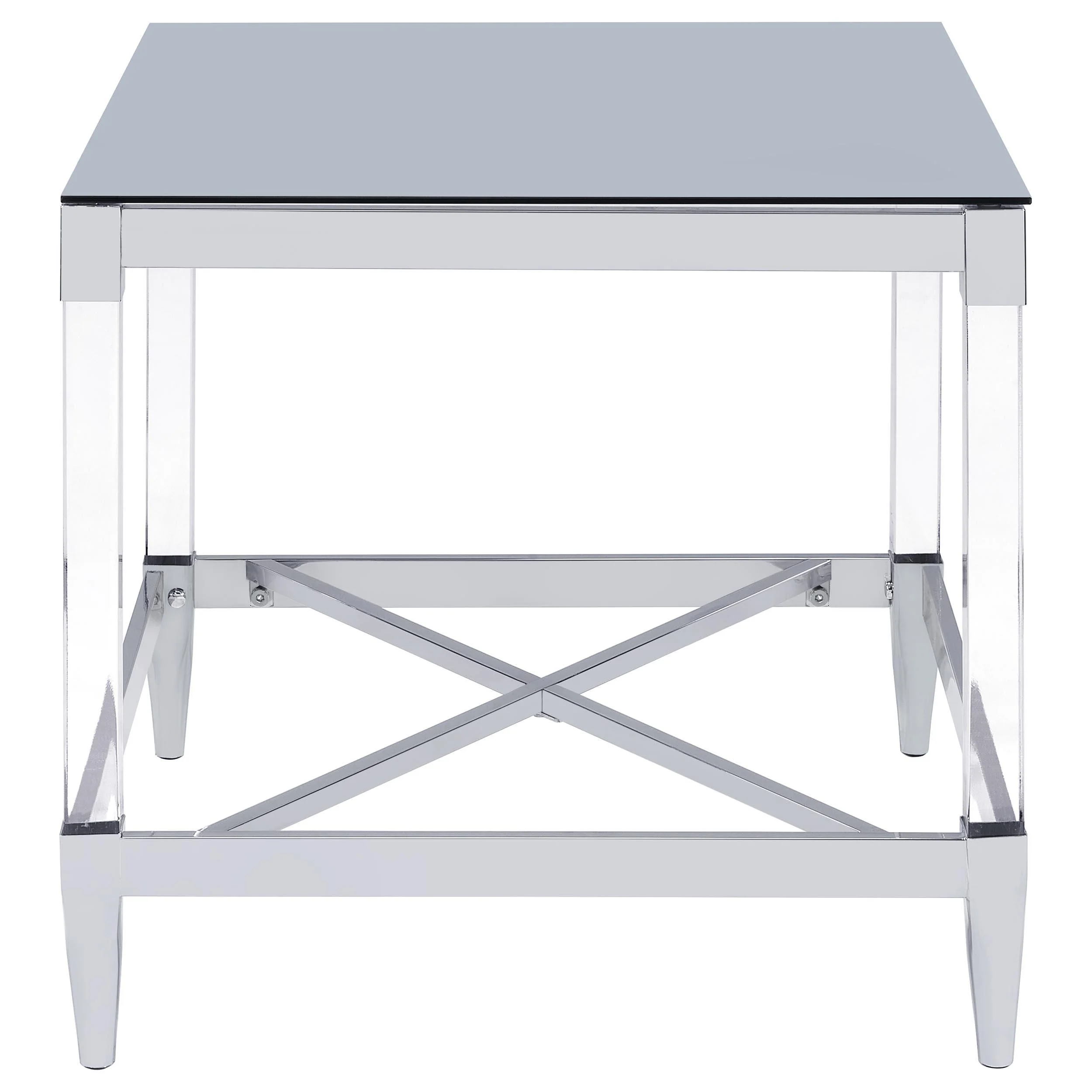 Lindley Chrome 2-piece Square Coffee and End Table Set - Image 4