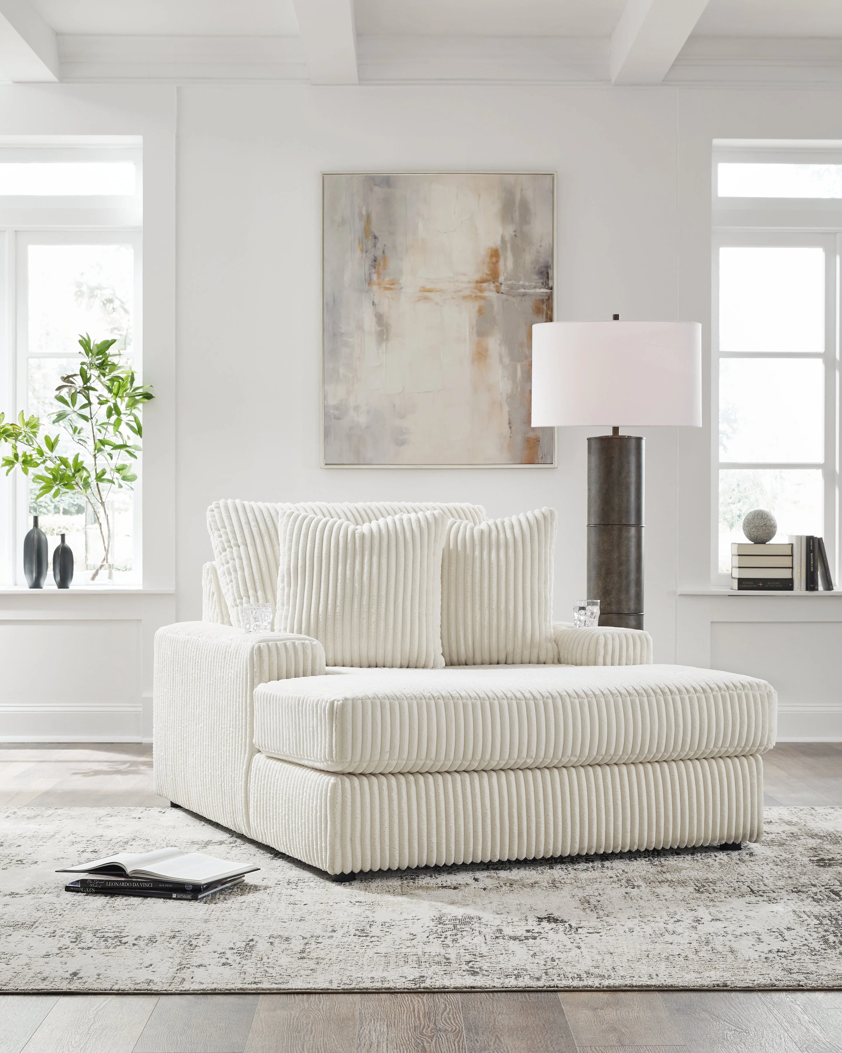 Lindyn Ivory 2-Piece Sectional, Chaise and Oversized Ottoman (Online Special Price) - Image 18