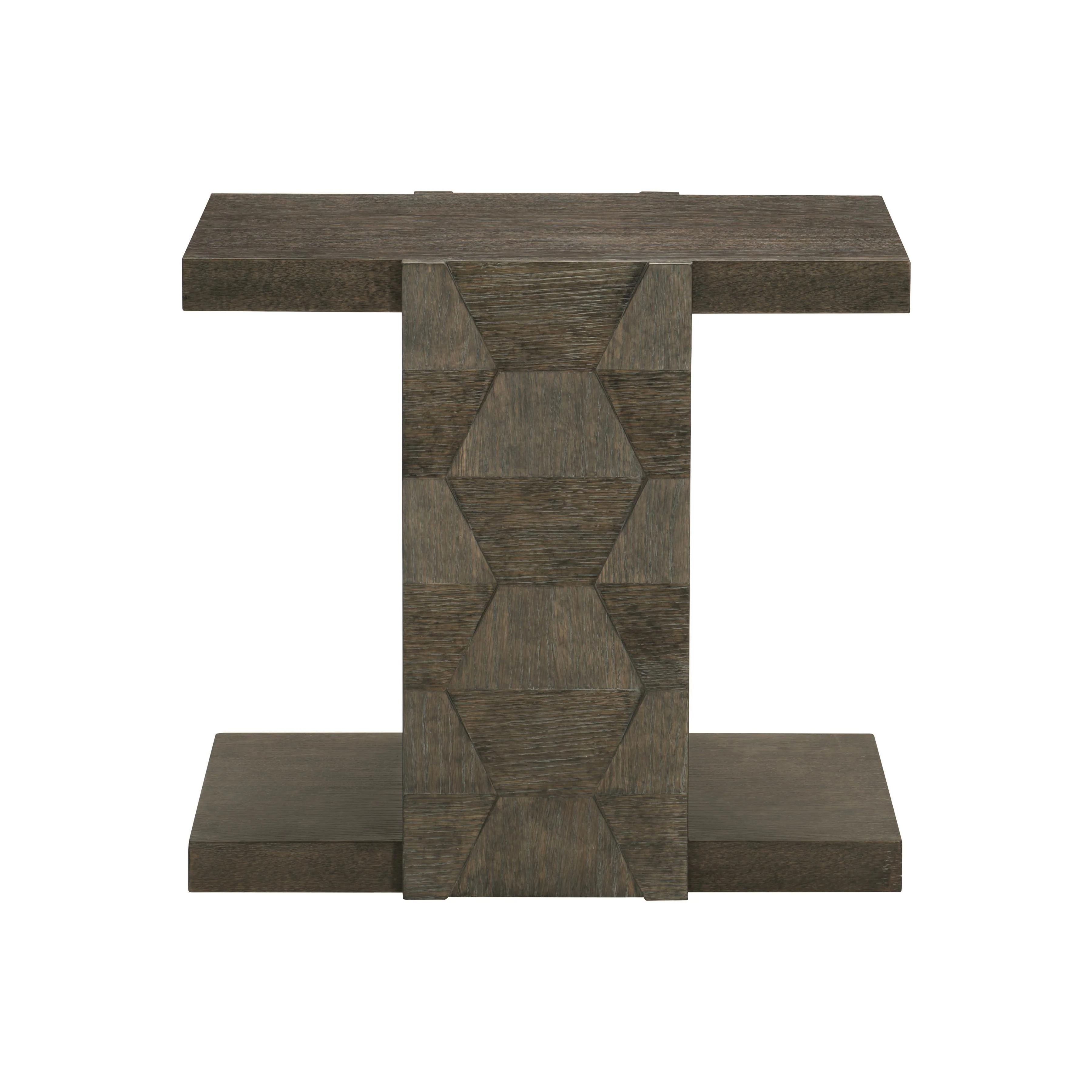 Linea Rectangular Cerused Charcoal Side Table - Image 3