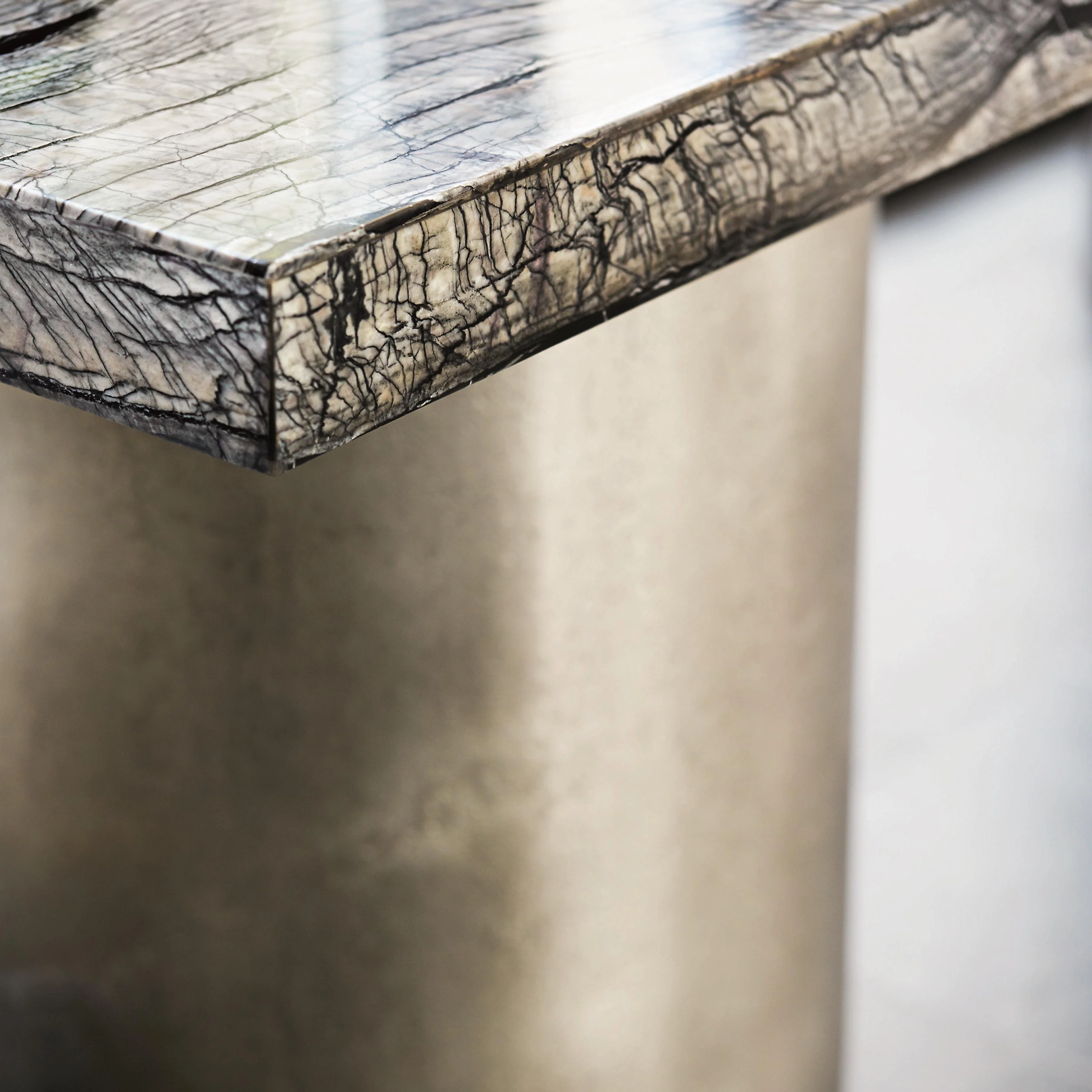 Linea Textured Graphite/Black Forest Desk - Image 6
