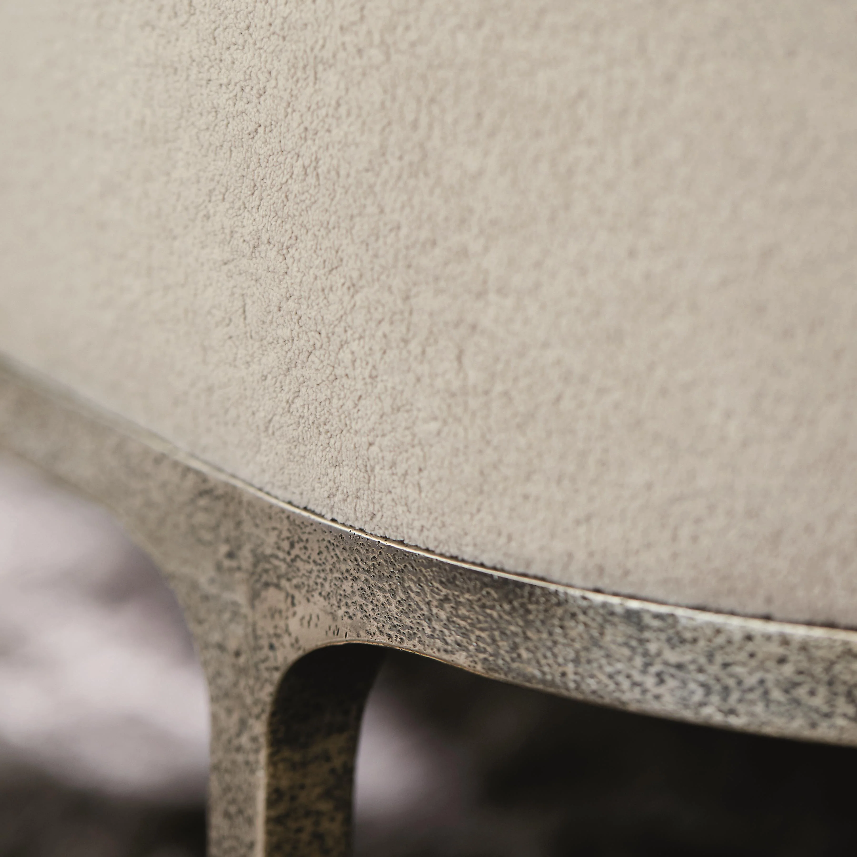 Linea Textured Graphite/Greige Bench - Image 2