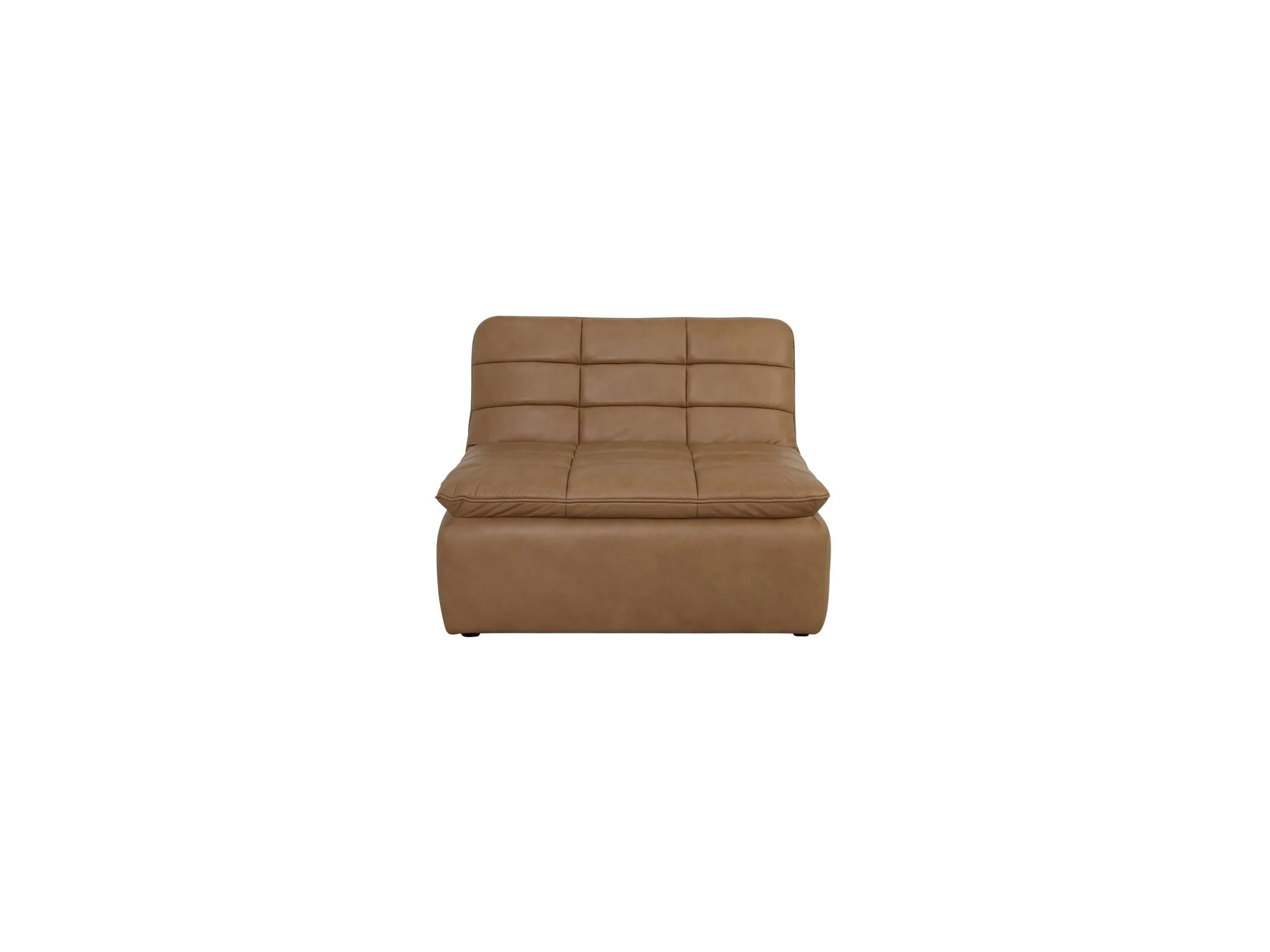 Lino Tan Leather Slipper Chair