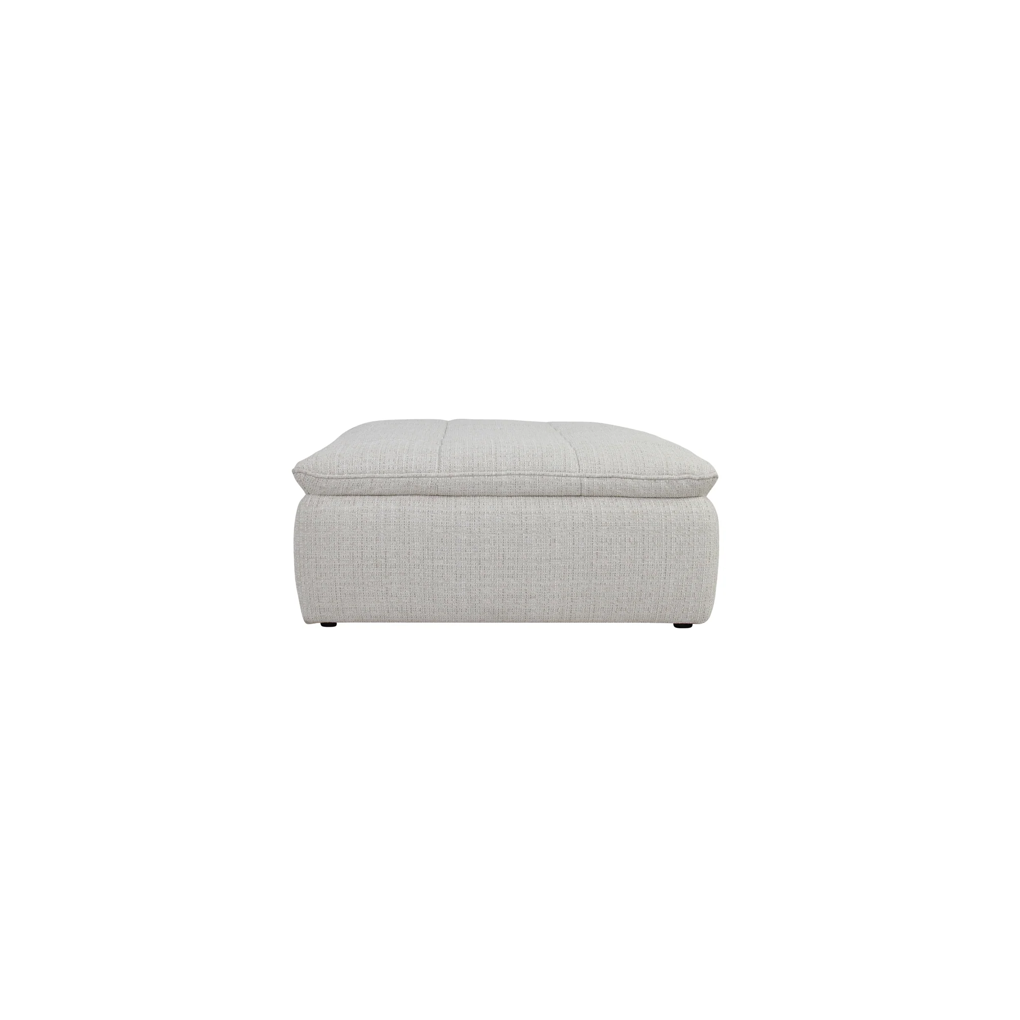 Lino Textured Oat Ottoman - Image 3