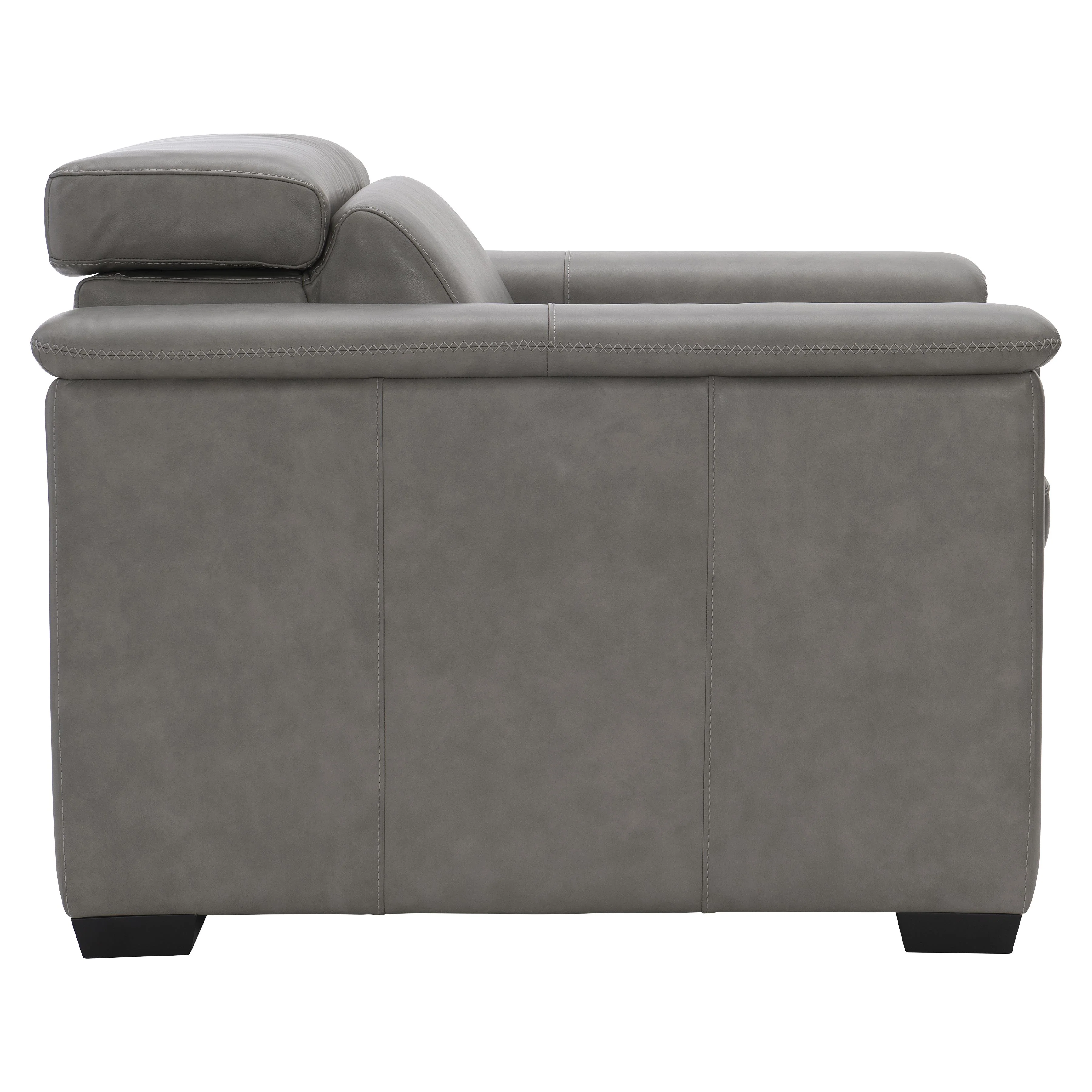 Lioni Grey Leather Power Motion Chair - Image 4