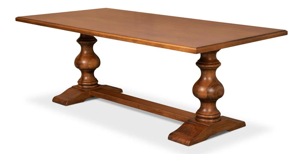 Lionisio Brown Trestle Dining Table - Image 2