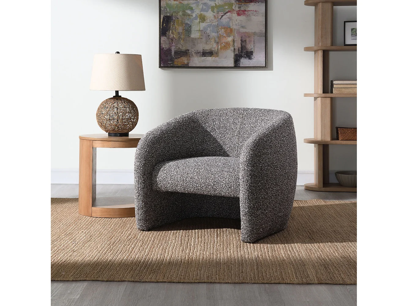 Livia Brown/Gray Accent Chair
