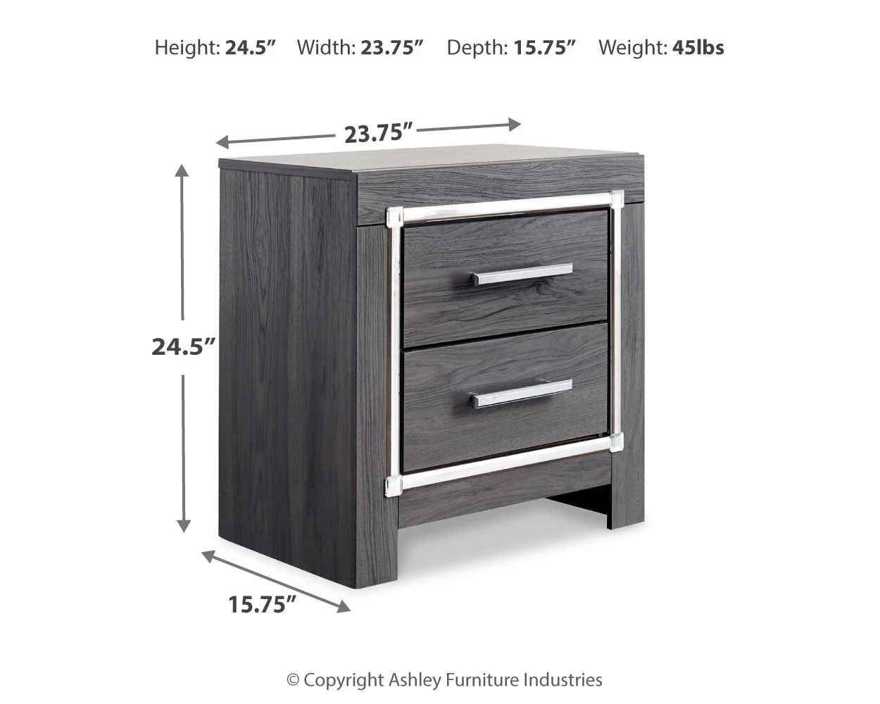 Lodanna Gray King Panel Bedroom Set with Dresser, Mirror, Chest and 2 Nightstands (Online Special Price) - Image 9
