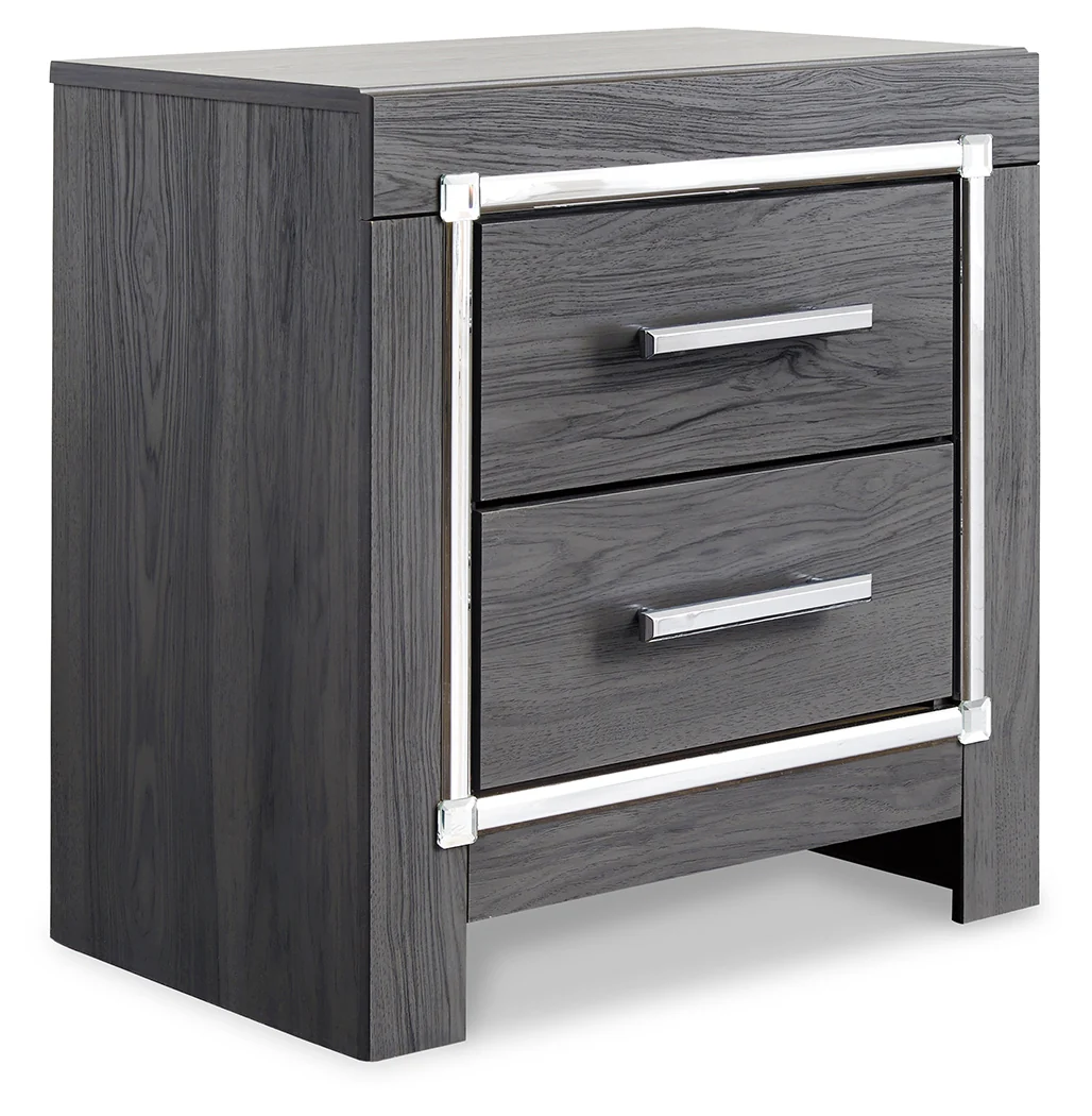 Lodanna Gray King Upholstered Storage Bed, Dresser, Mirror, and Nightstand - Image 4