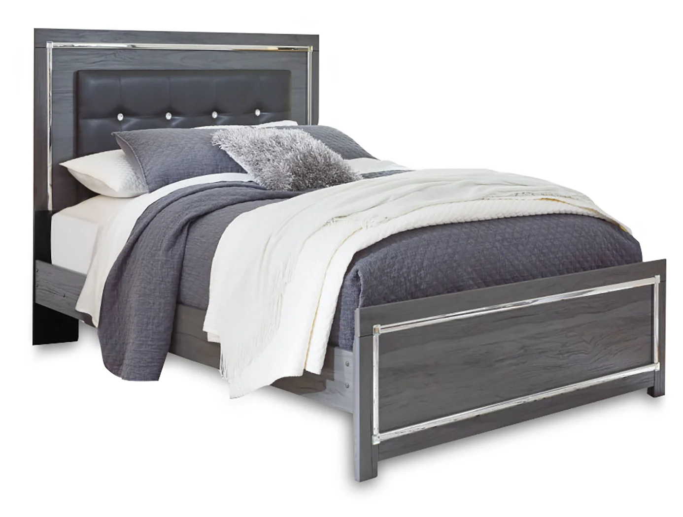 Lodanna Gray Queen Panel Bedroom Set with Nightstand - Image 2