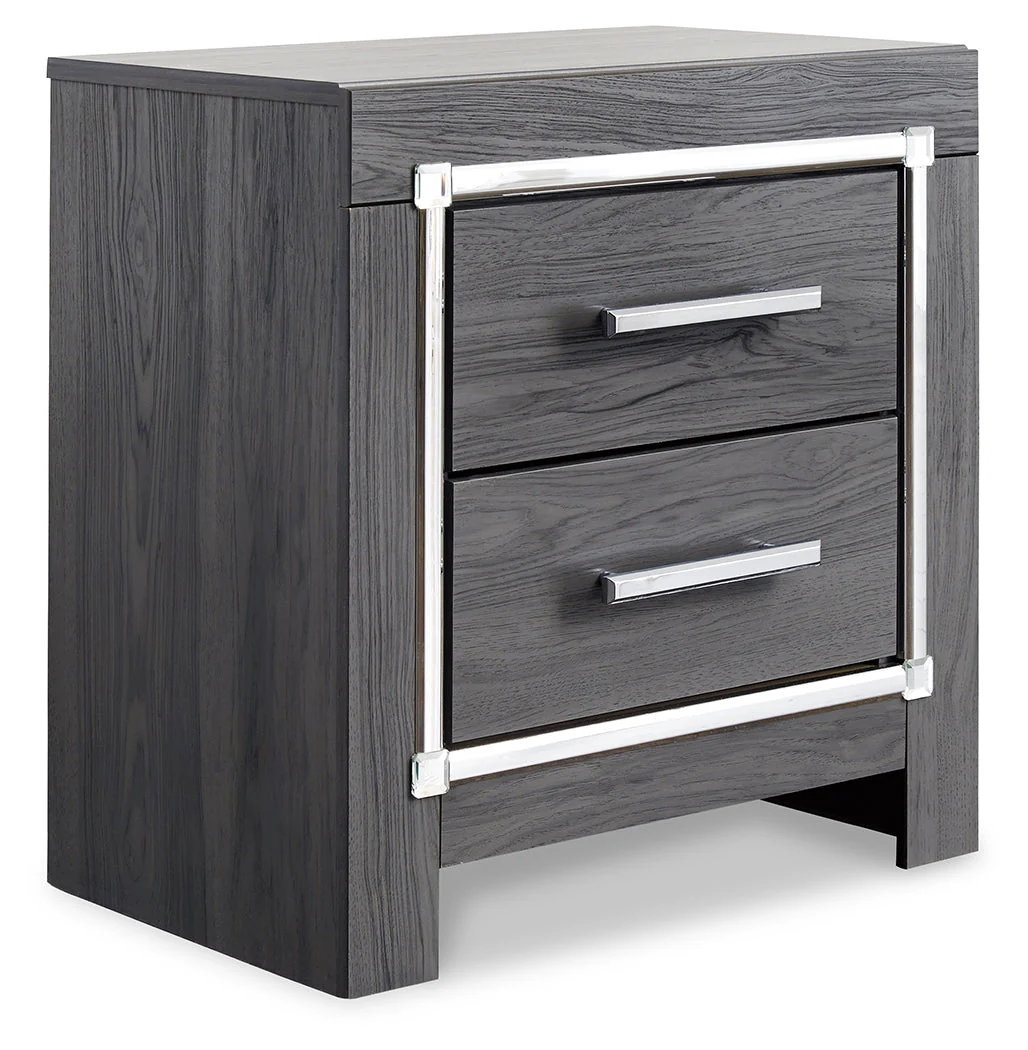 Lodanna Gray Queen Upholstered Panel Bedroom Set with Dresser, Mirror and 2 Nightstands (Online Special Price) - Image 5