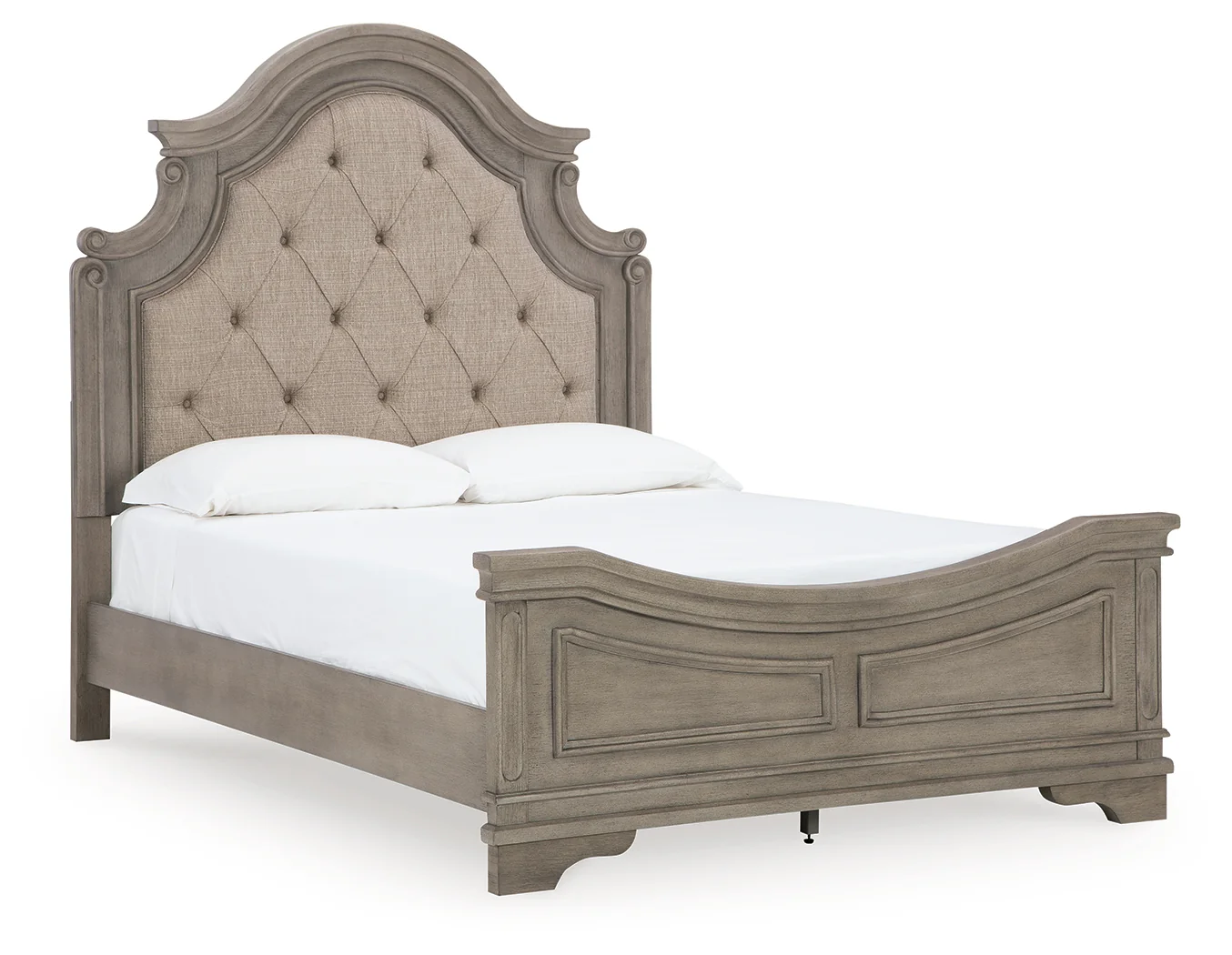 Lodenbay Antique Gray/Brown Queen Upholstered Panel Bedroom Set with Dresser and Nightstand - Image 7