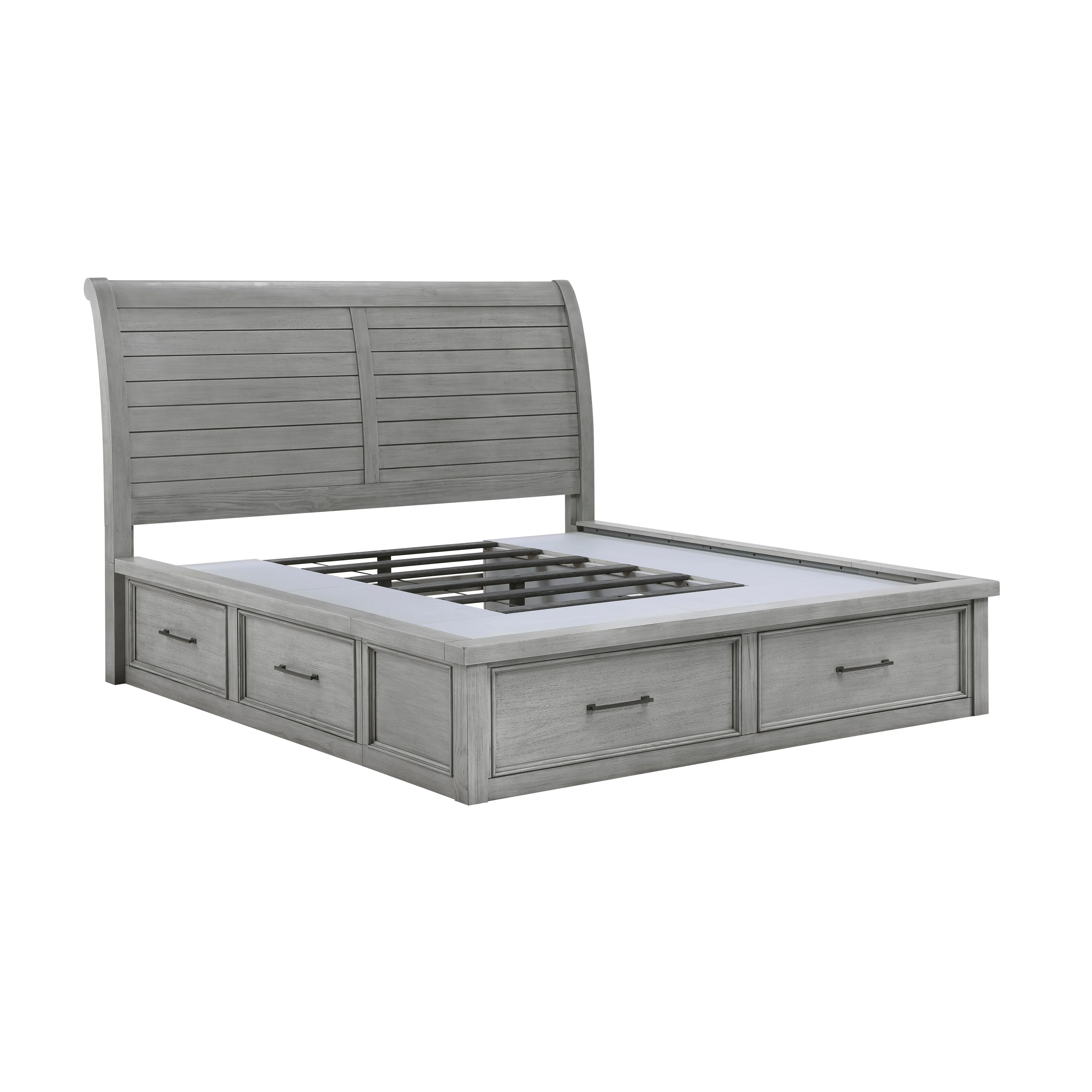 Logandale Antique Gray 4-Piece Queen Bedroom Set - Image 3
