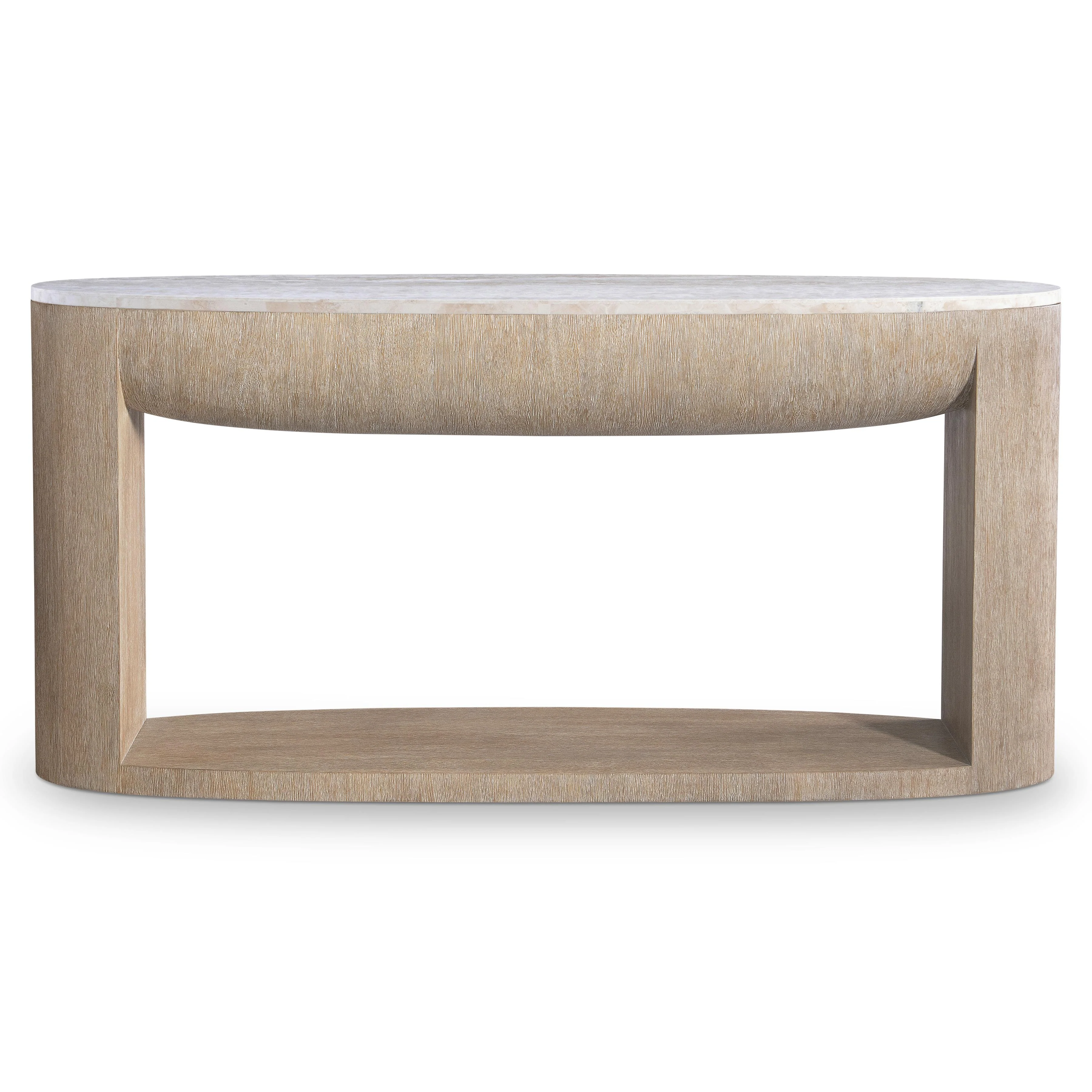 Loggia Travertine/Aria Console Table (Cast Resin Base) - Image 2