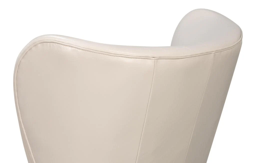 Lombard White Wing Chair - Image 5