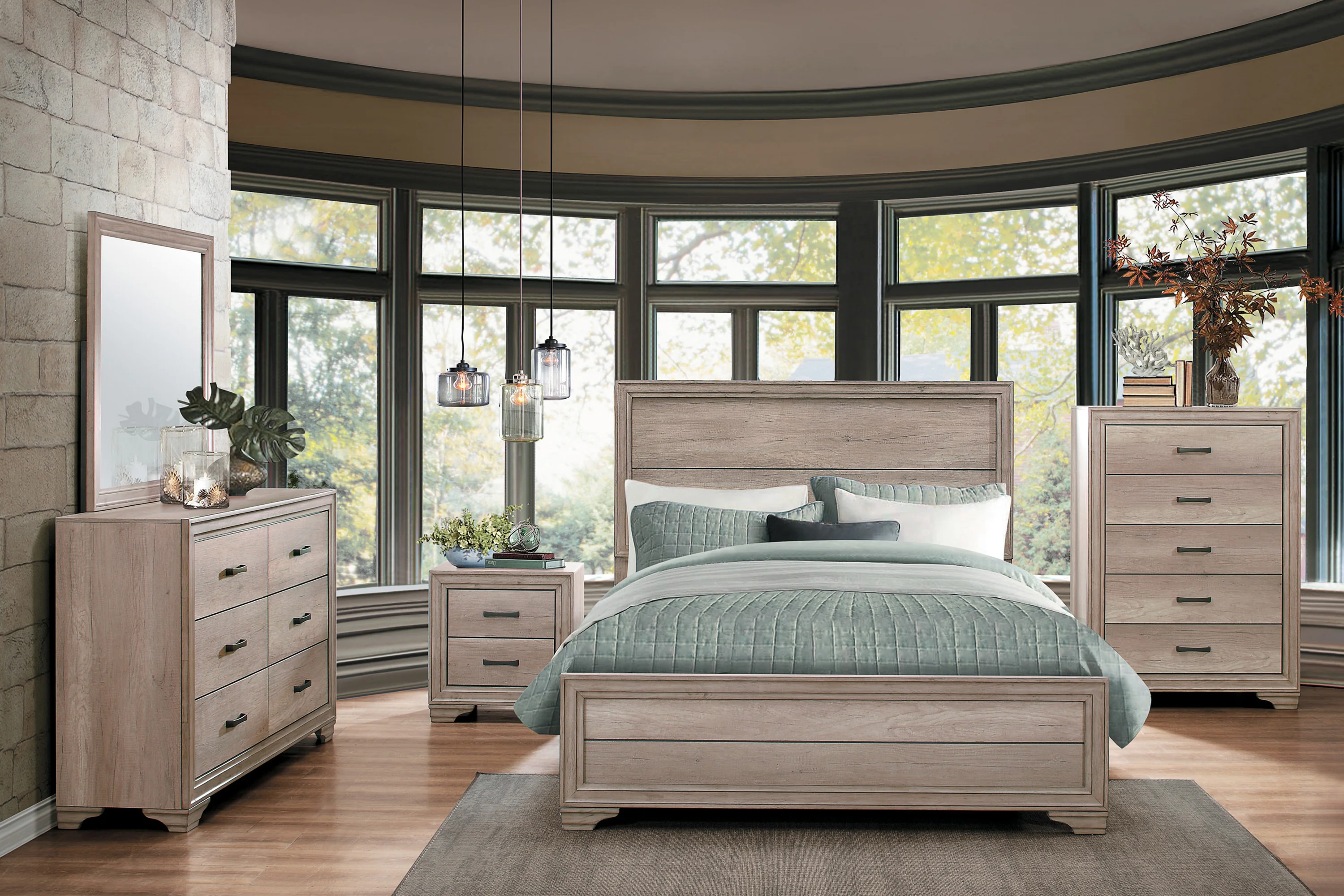 Lonan Natural Queen Bed - Image 2
