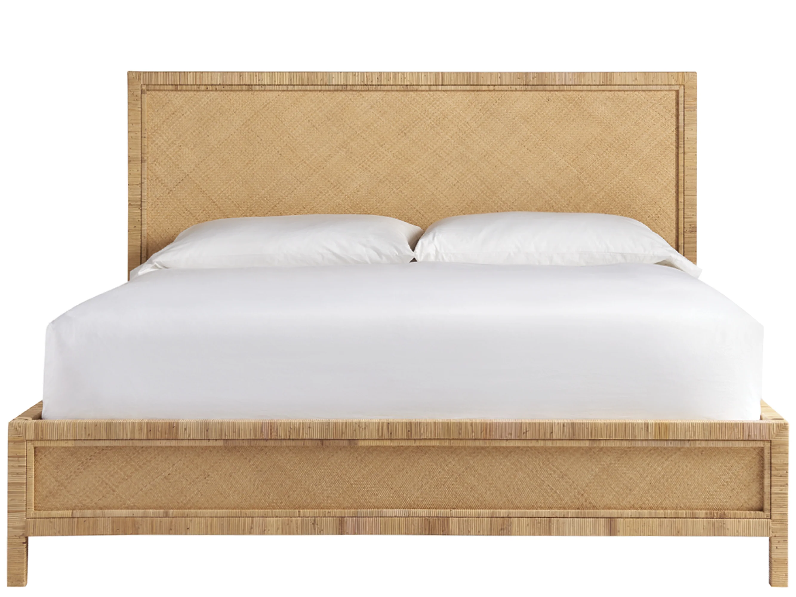 Long Key Natural Rattan Queen Bed - Image 2