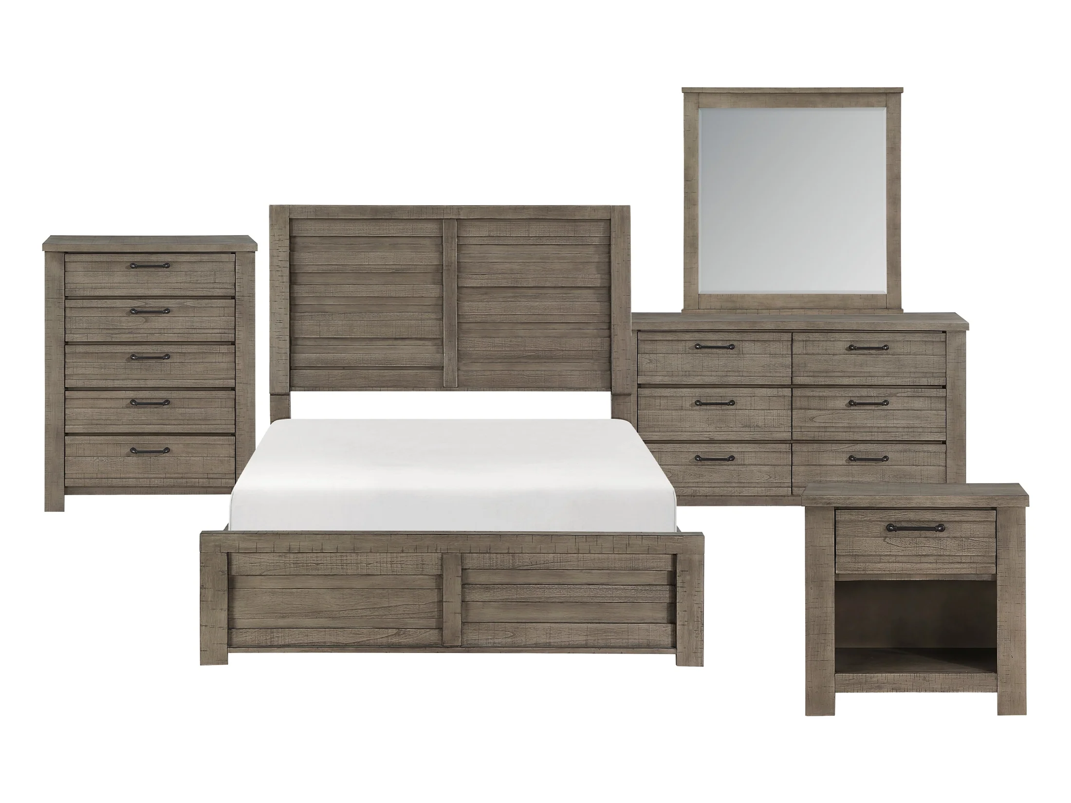 Longview Gray 5-Piece Queen Bedroom Set