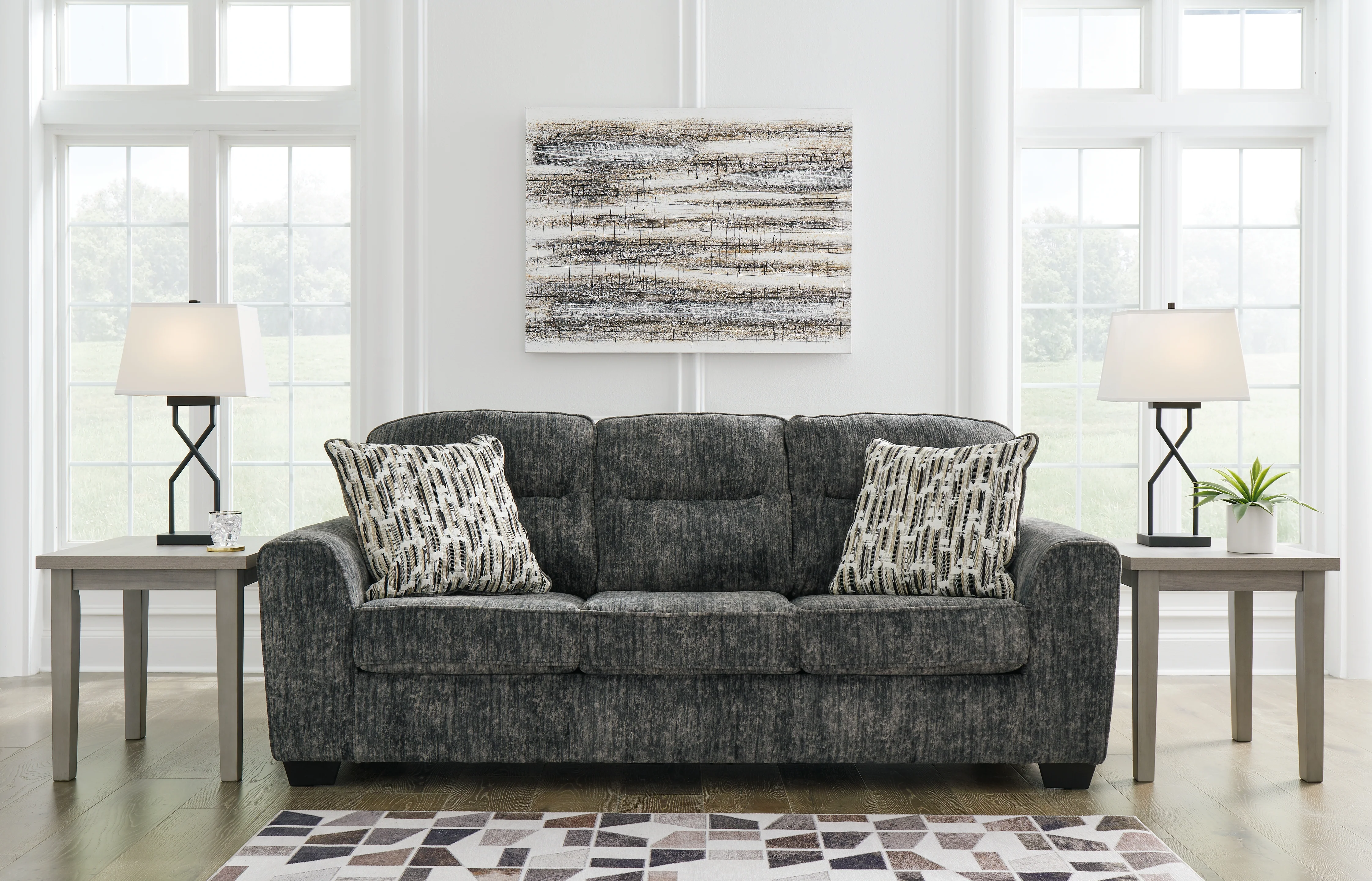 Lonoke Gunmetal Sofa and Oversized Chair - Image 11