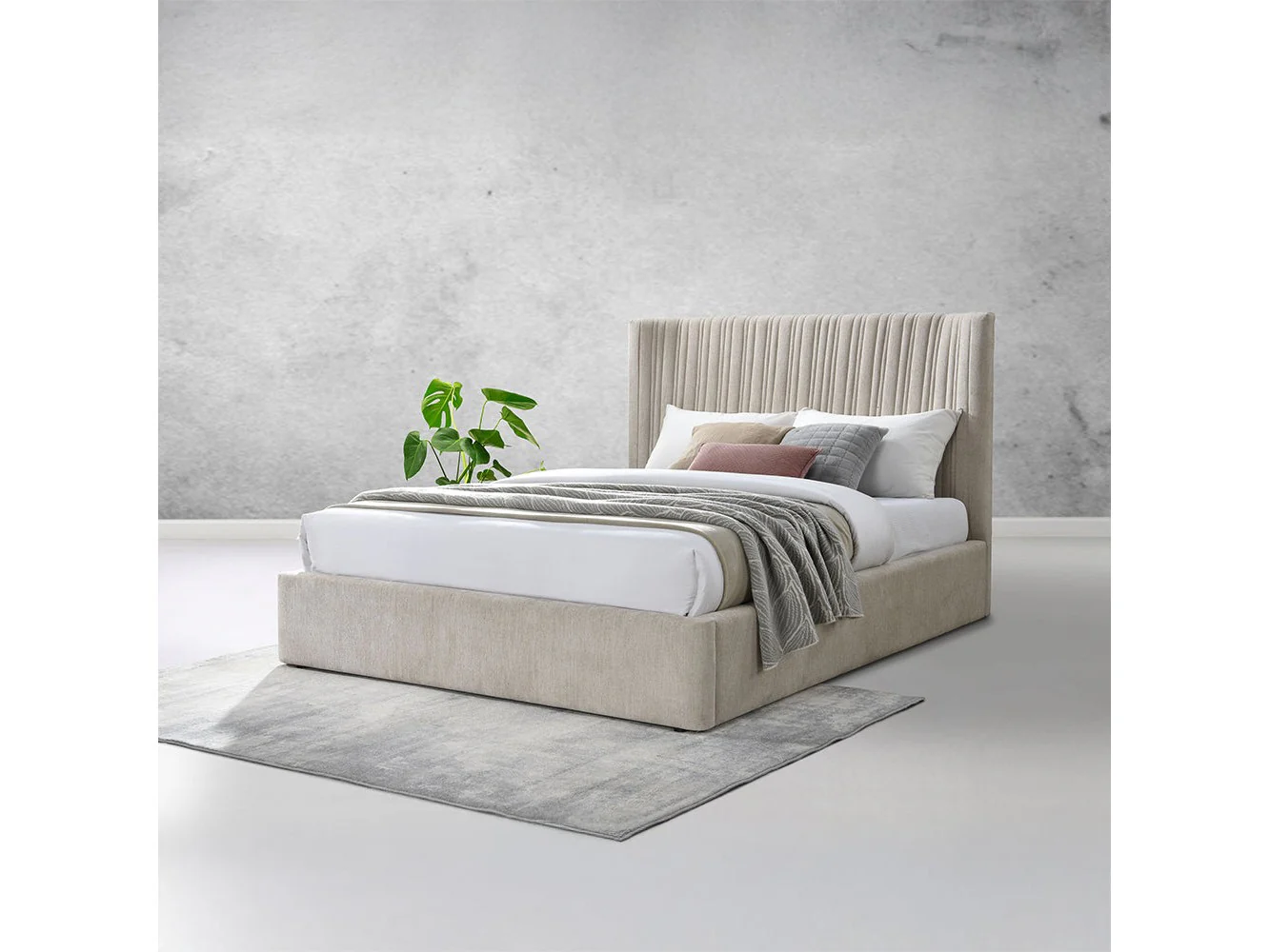 Loren Beige Queen Bed