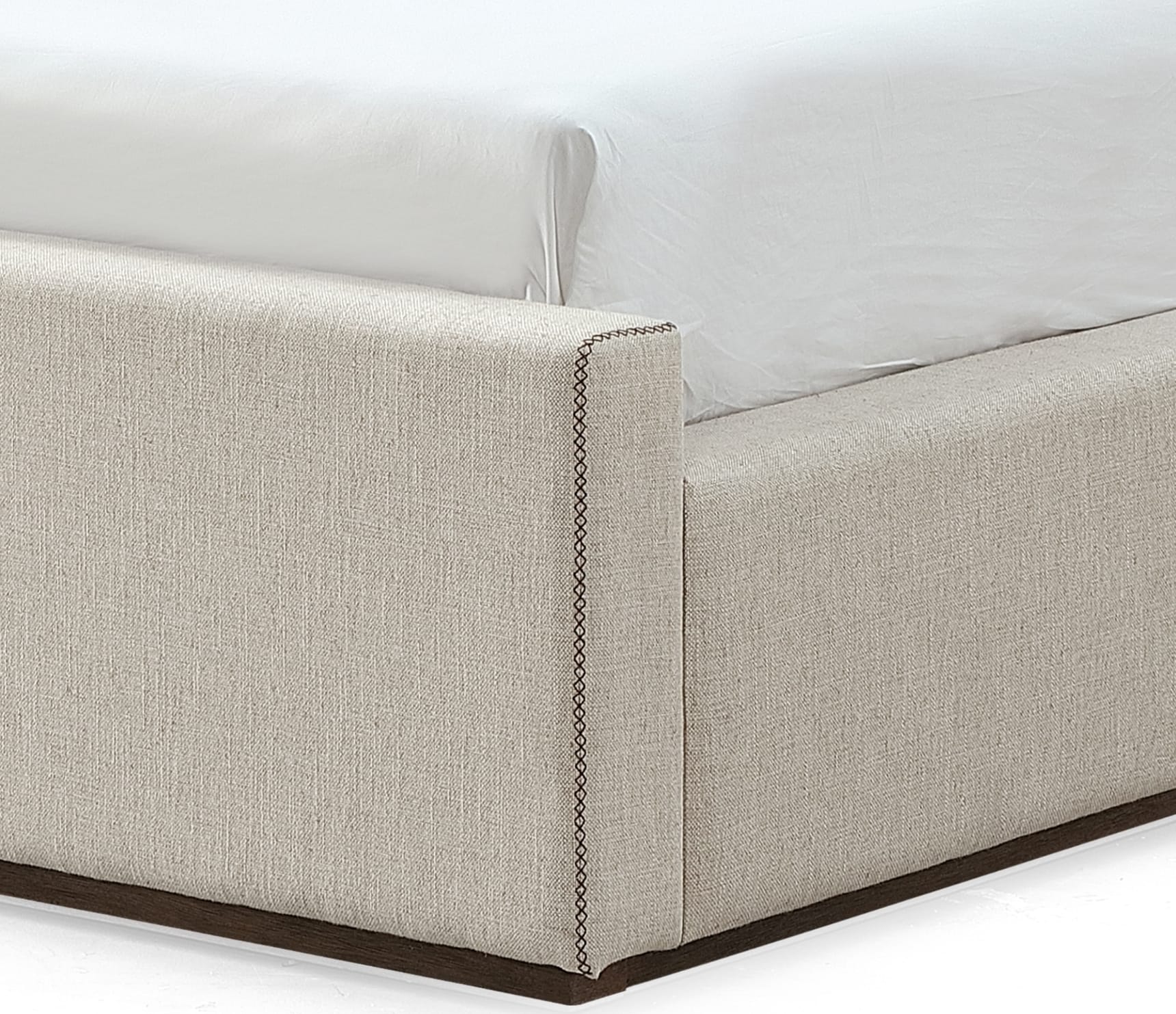 Louis Natural Full Upholstered Platform Bed - Image 5