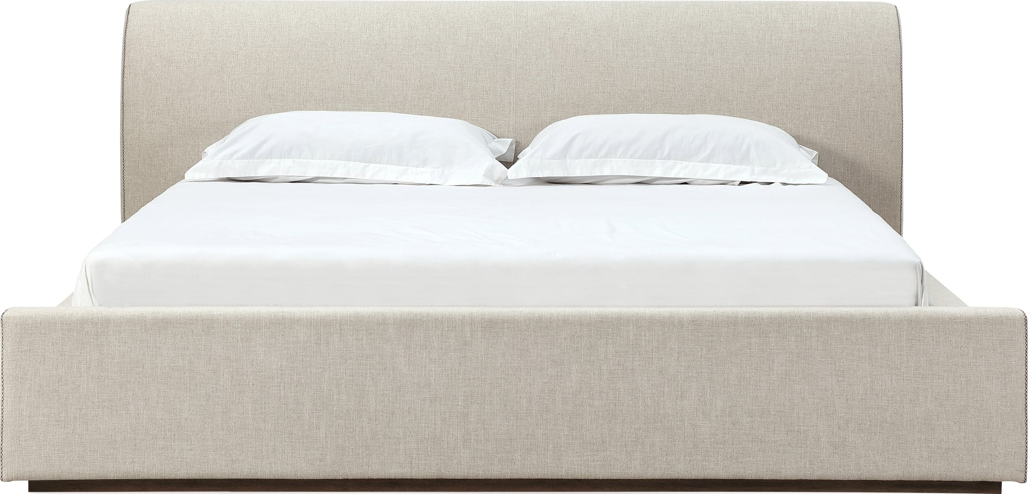 Louis Natural Queen Upholstered Platform Bed - Image 7
