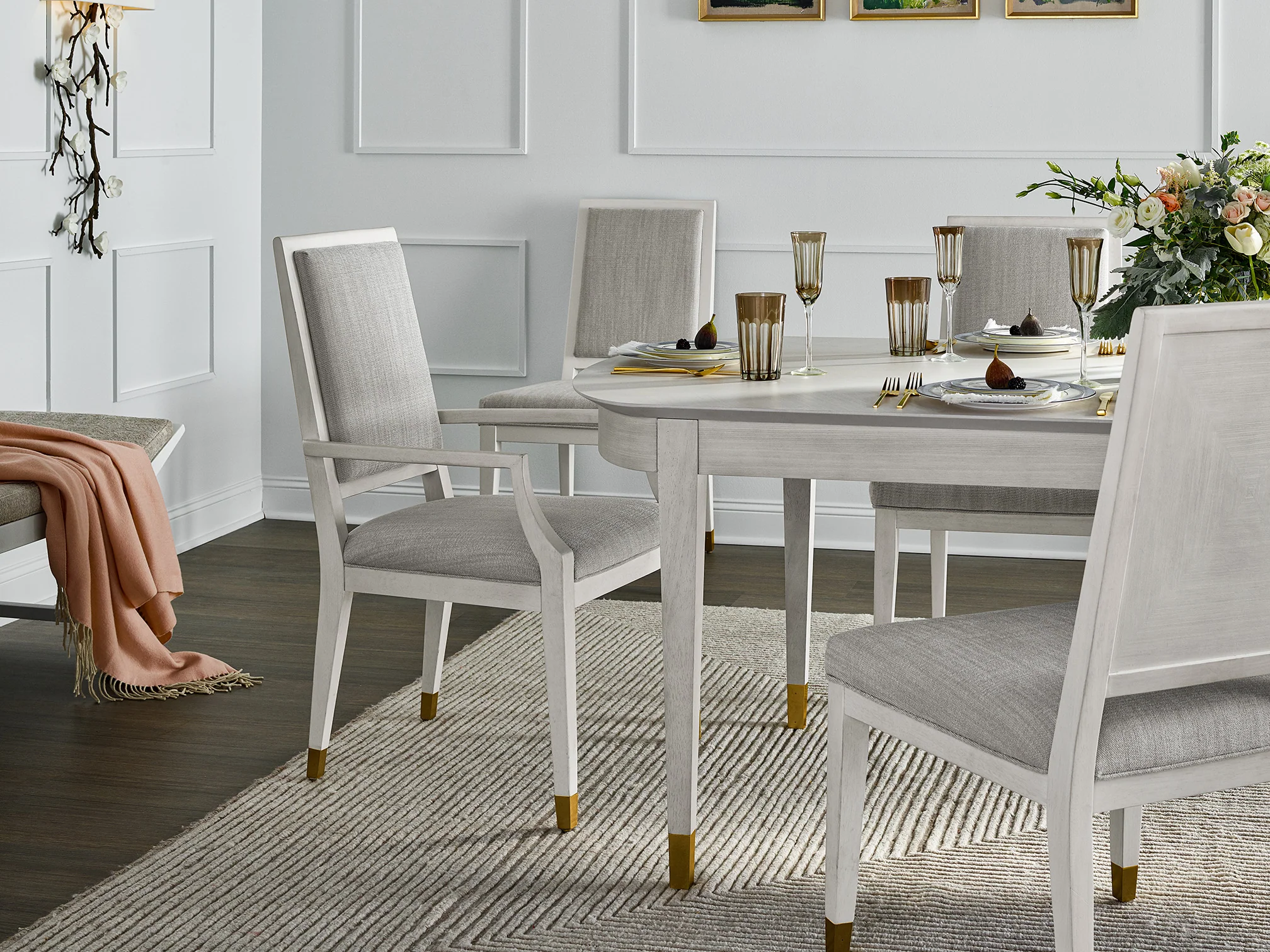 Love Joy Bliss Woven Pewter/Alabaster/Soft Gold Side Chair (Set of 2)