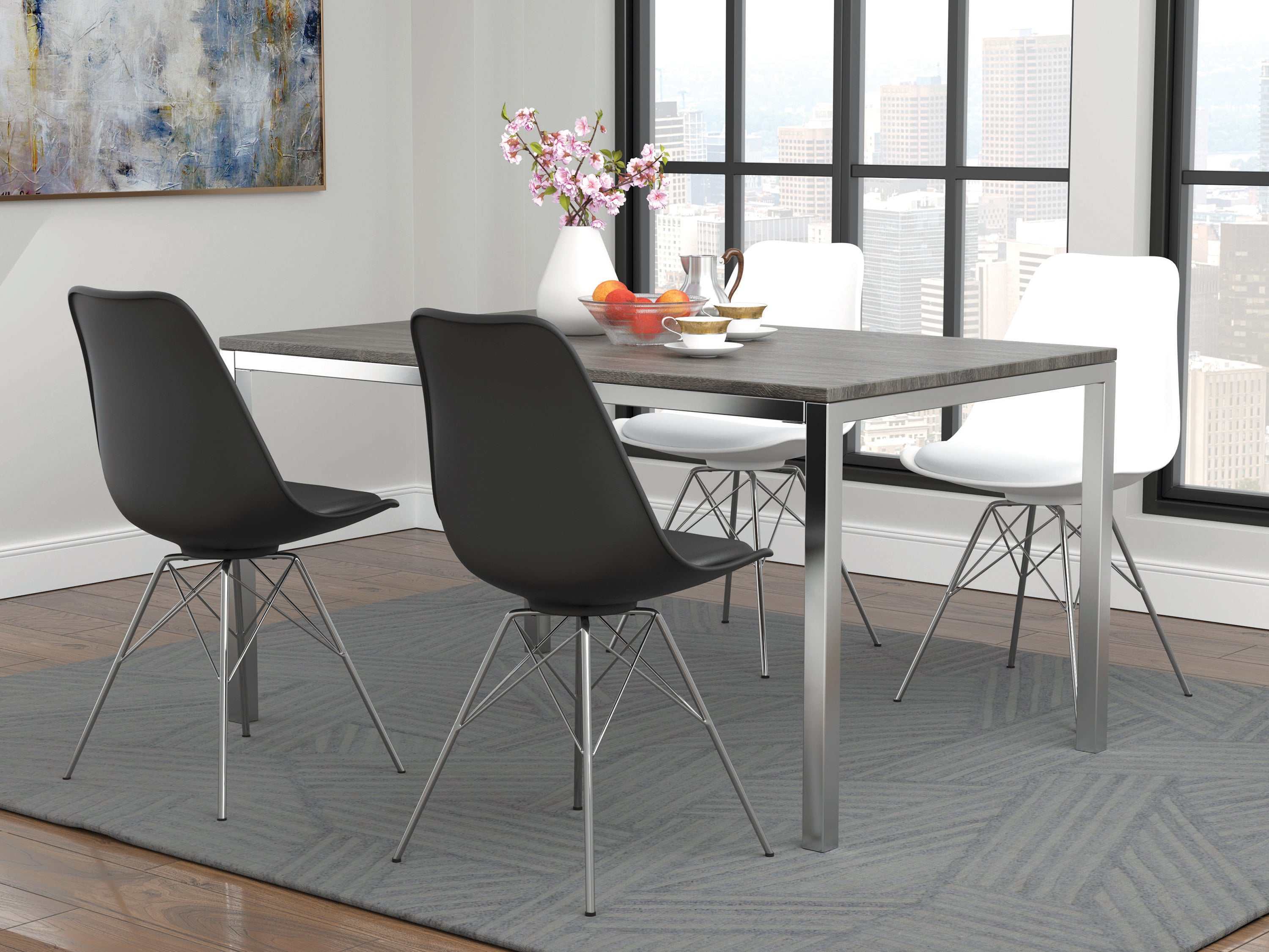 Lowry White & Chrome Dining Chairs (Set Of 2) - Image 6