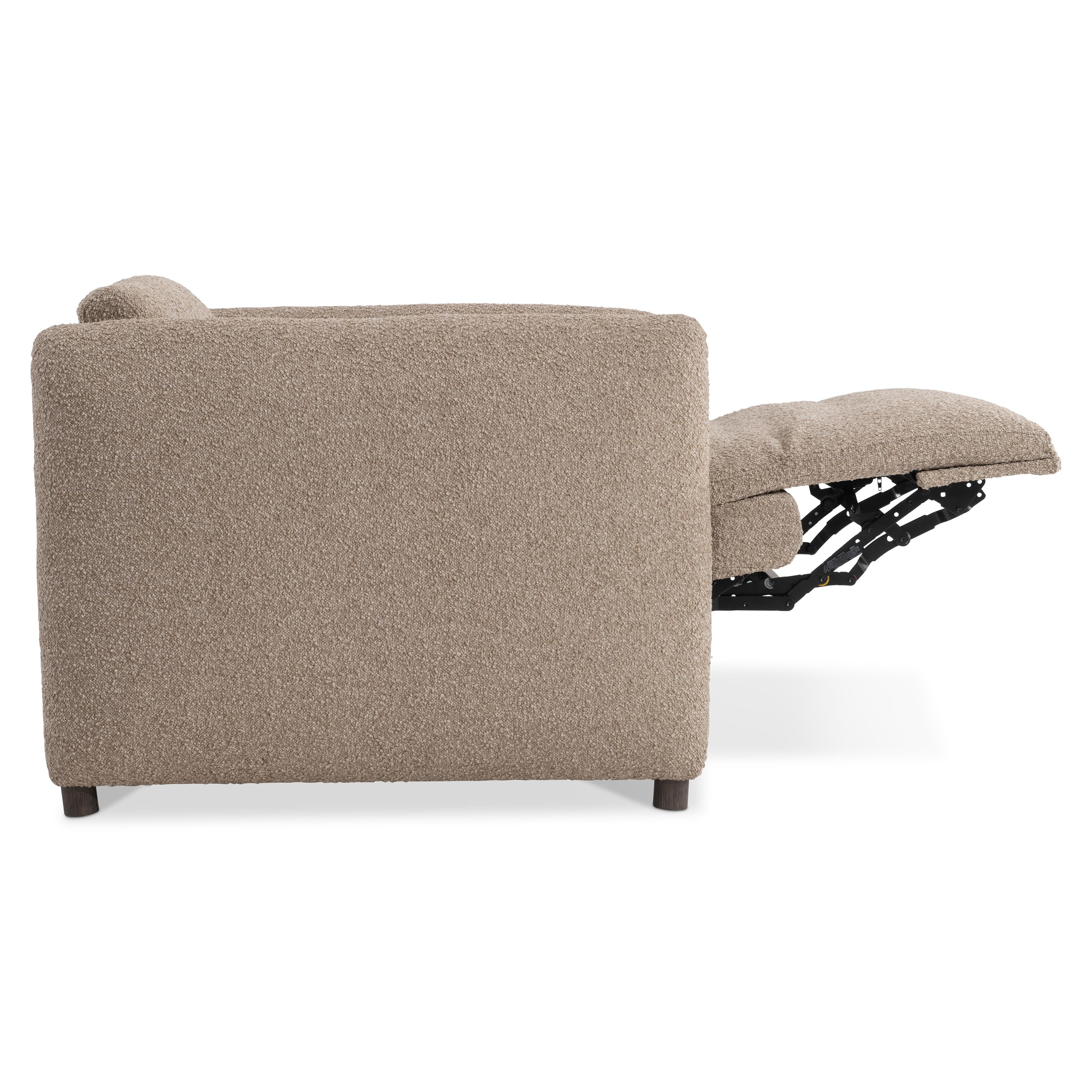 Luc Brown Fabric Power Motion Chair - Image 3