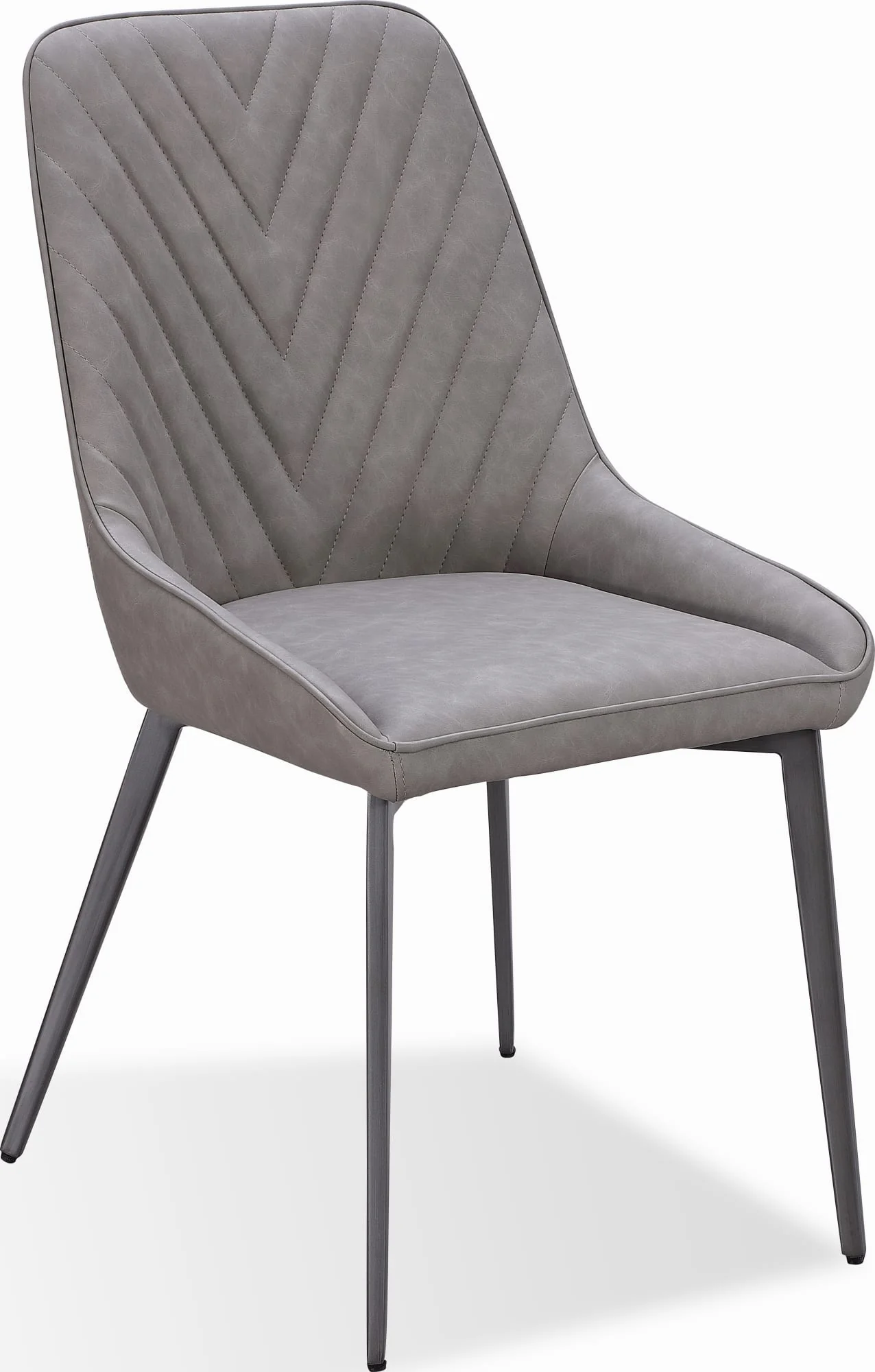 Lucia Anchor Gray/Gunmetal Metal Leg Upholstered Dining Chair (Set of 2) - Image 2