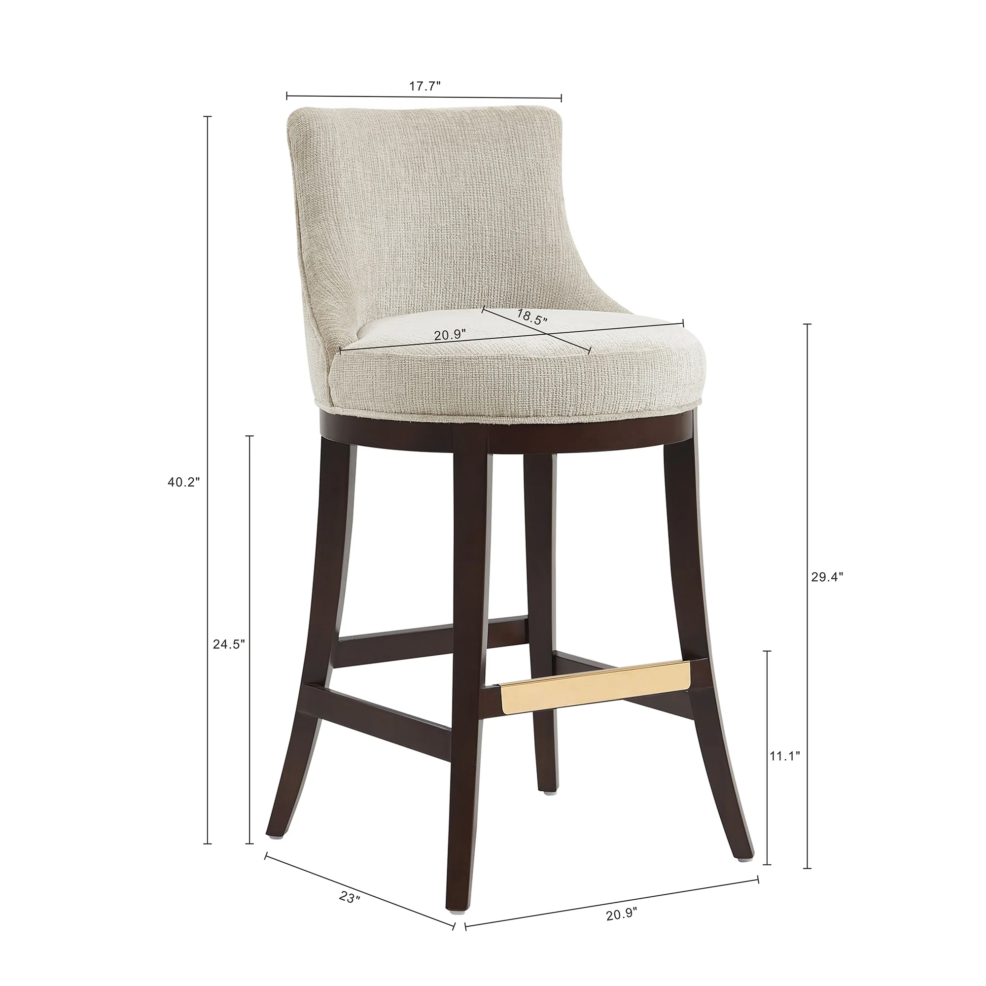 Lucia Barstool in Natural (set of 3) - Image 3