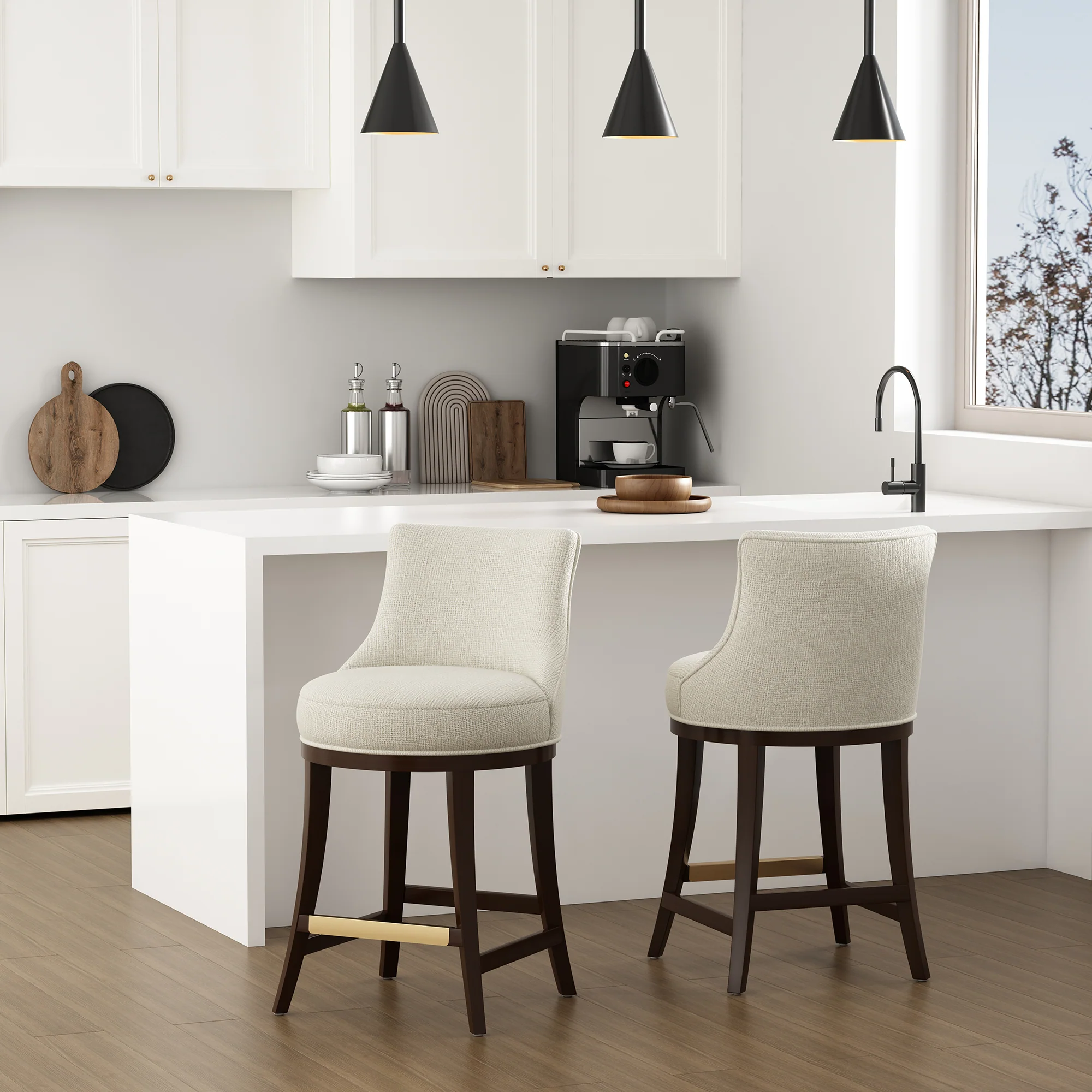 Lucia Counter Stool in Natural (set of 2) - Image 2