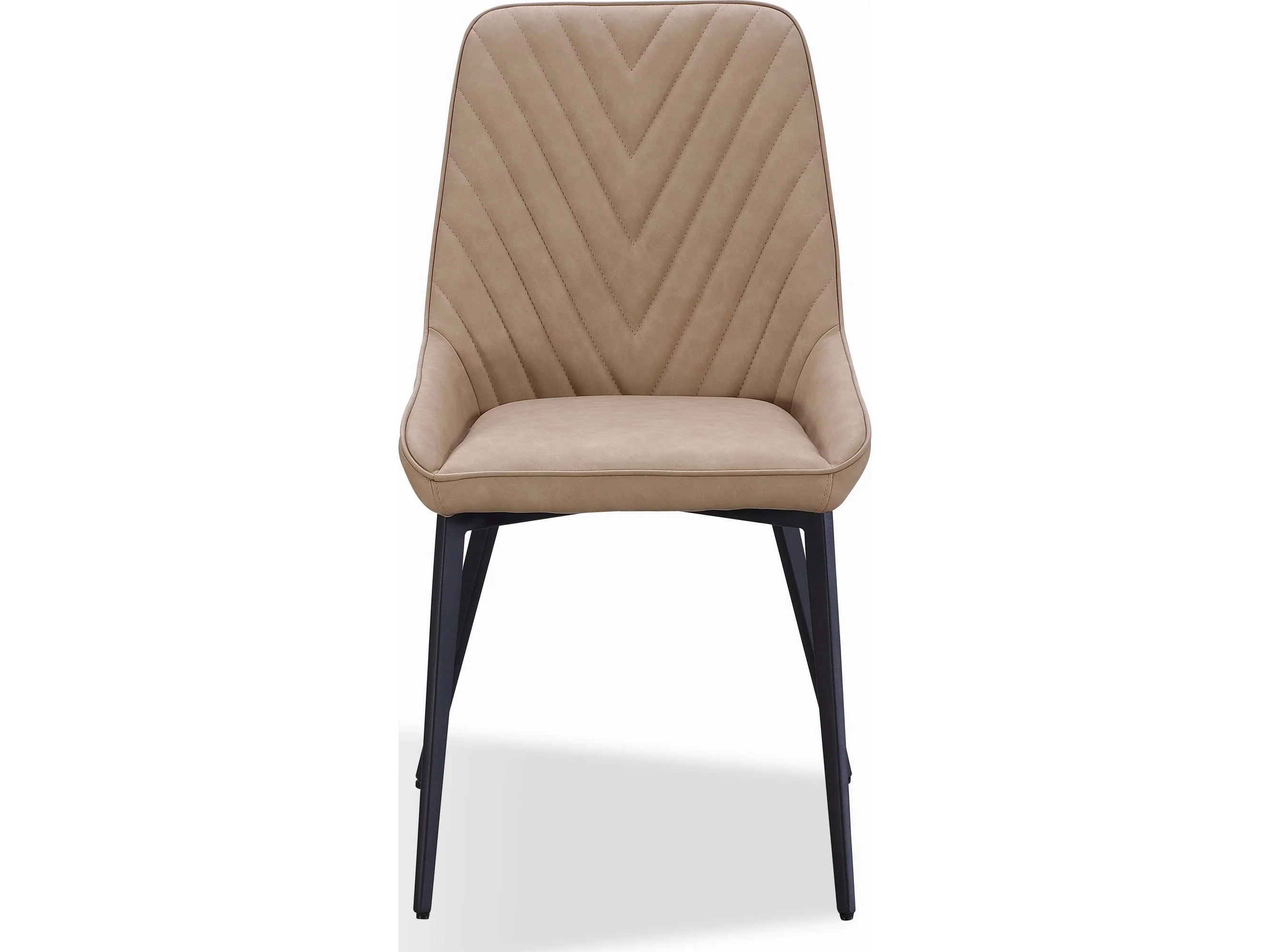 Lucia Honey/Matte Black Metal Leg Upholstered Dining Chair (Set of 2)