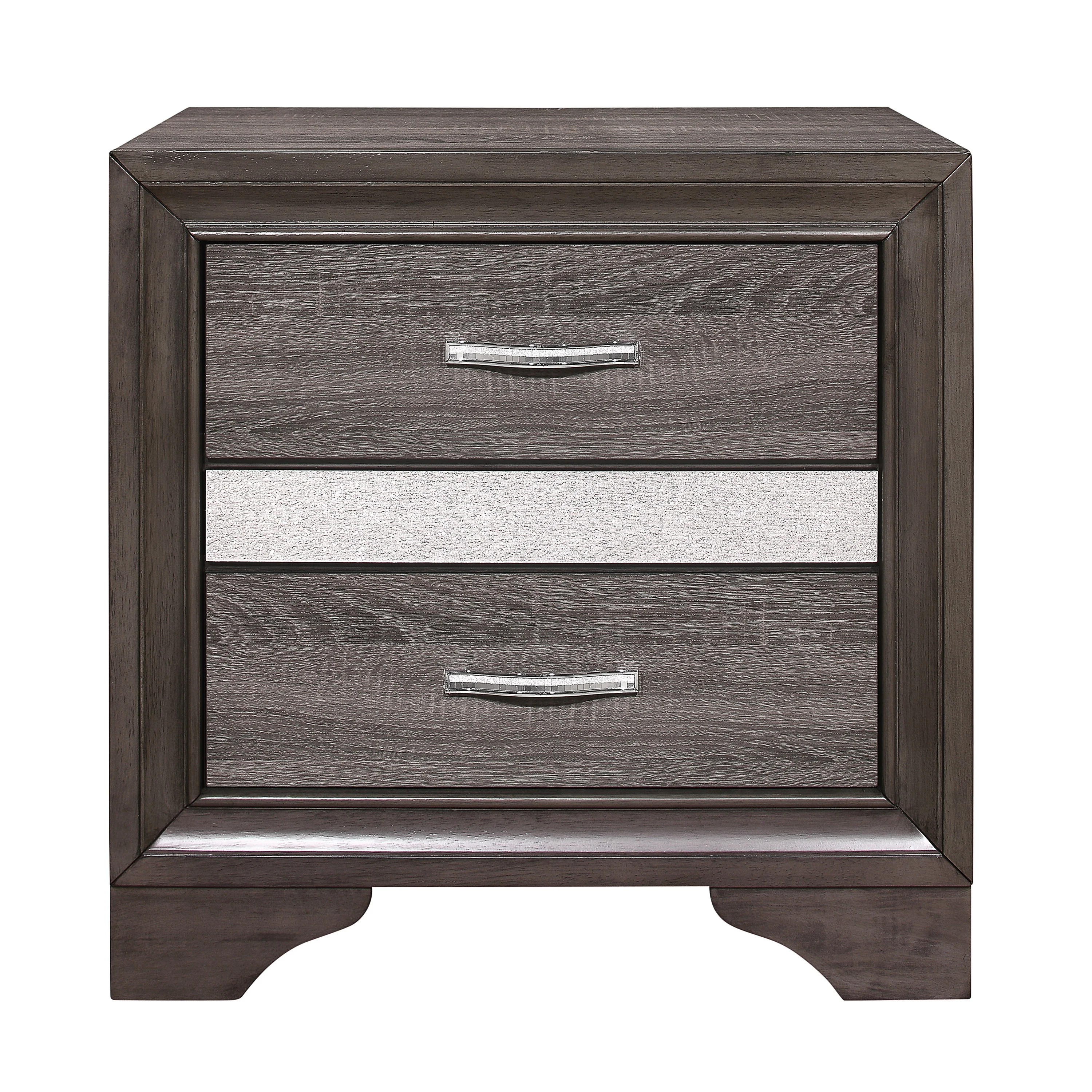 Luster Gray/Silver 5-Piece Queen Bedroom Set - Image 5