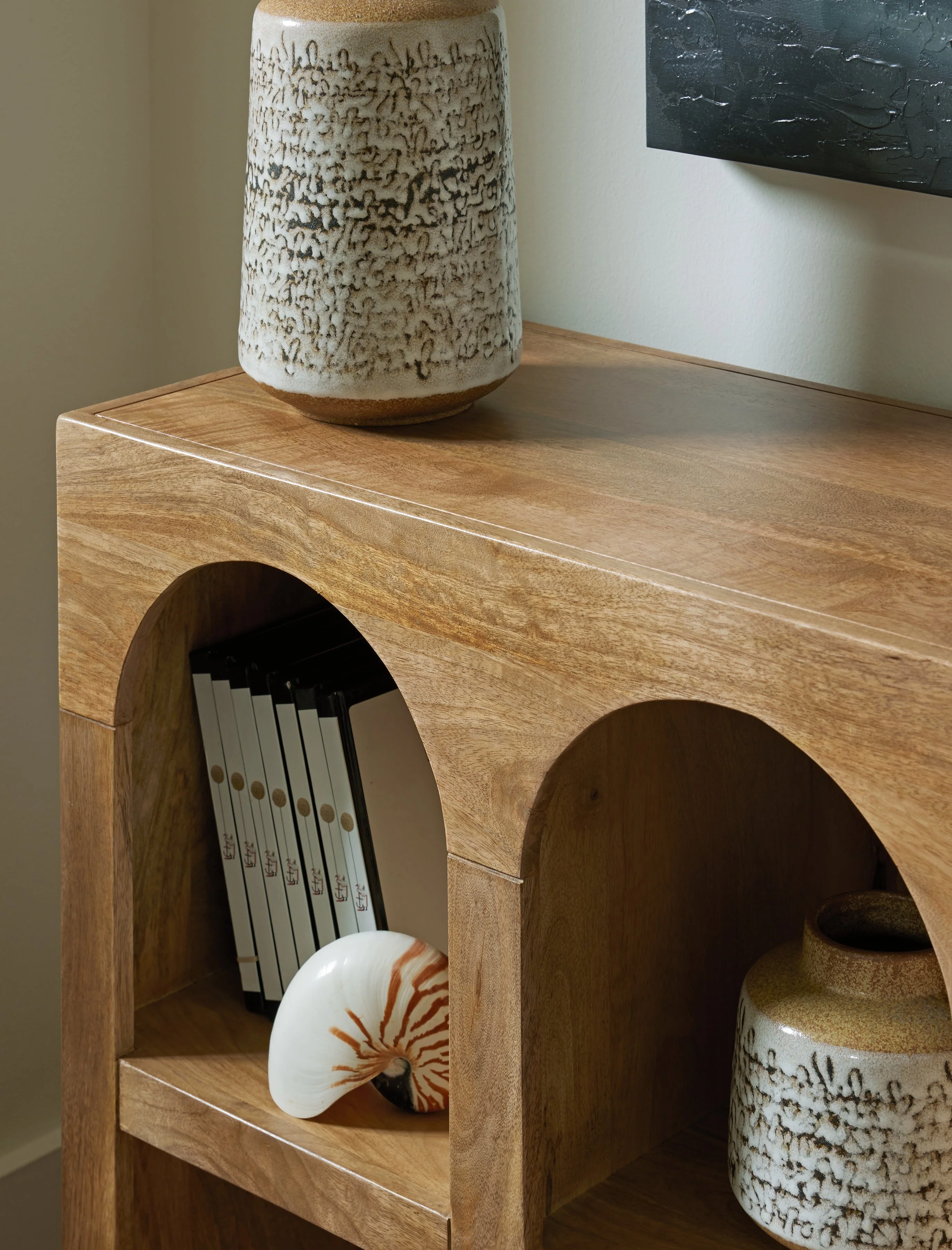 Luzmanacy Natural Brown Console Sofa Table (Online Special Price) - Image 2