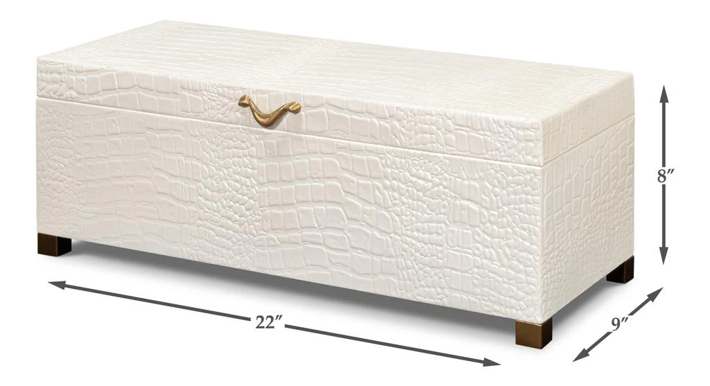 Lyle Ivory Leather Box - Image 12