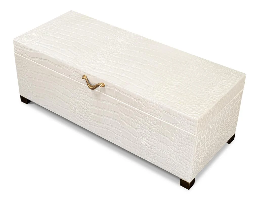 Lyle Ivory Leather Box - Image 4