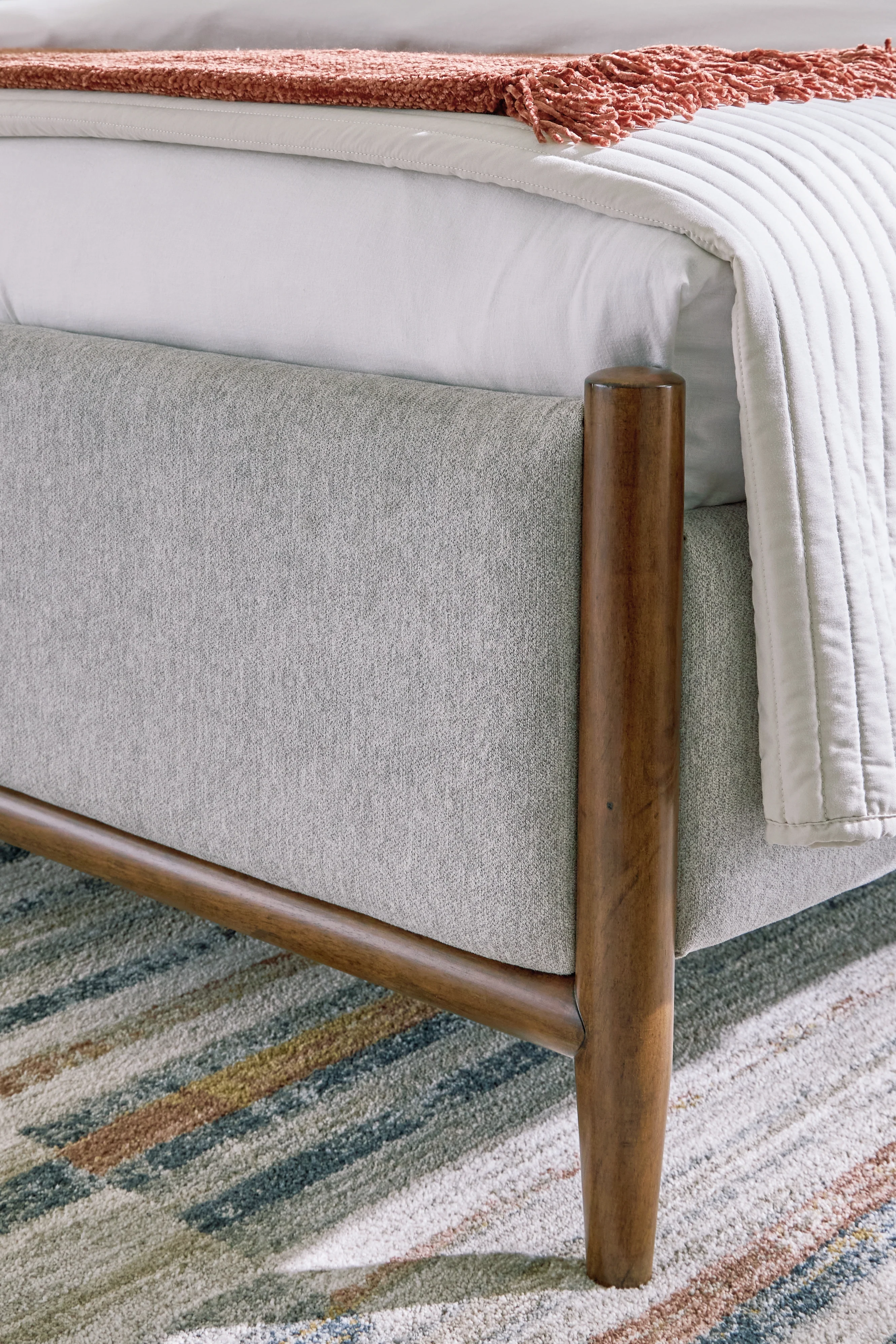 Lyncott Brown Queen Upholstered Bed, Dresser, Mirror and Nightstand (Online Special Price) - Image 12