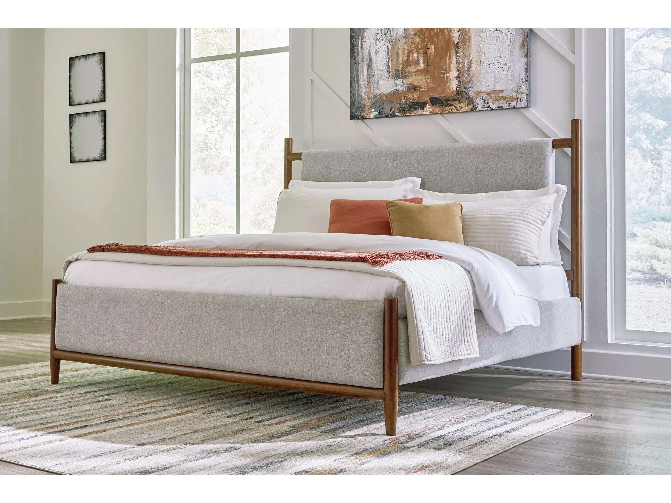 Lyncott Queen Upholstered Panel Bed (Online Special Price)