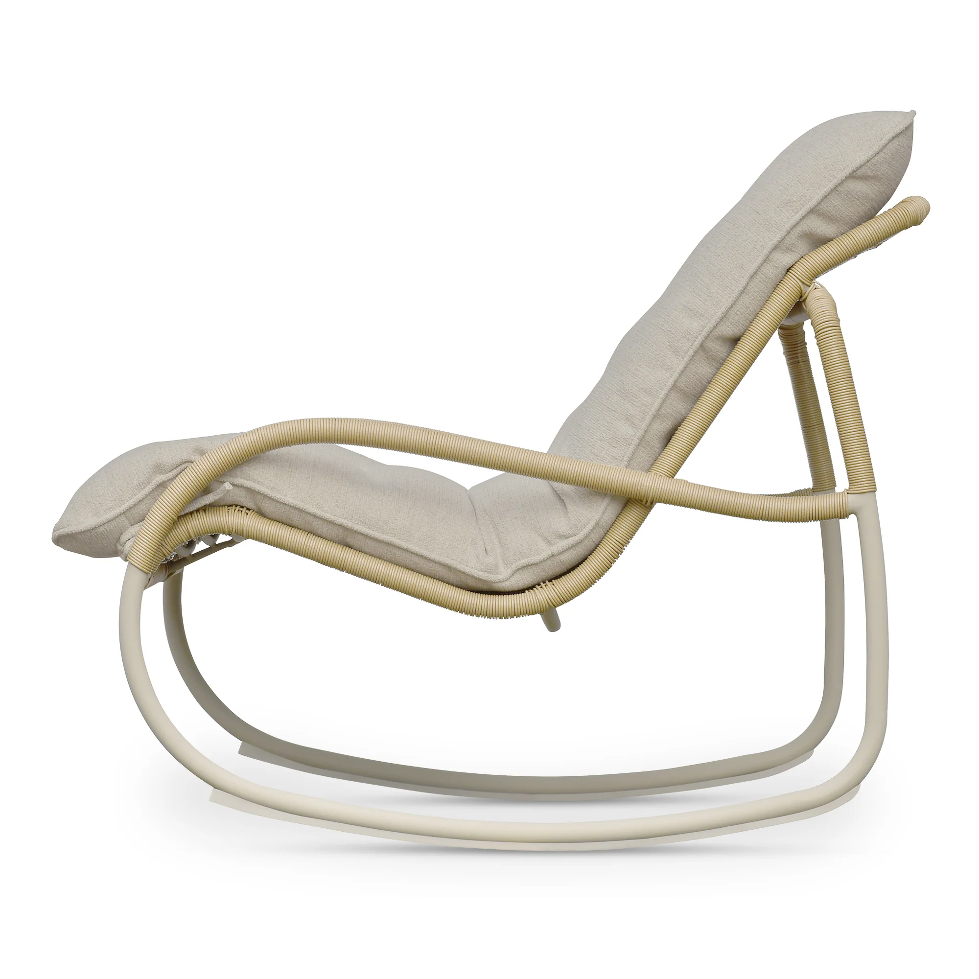 Lyra Beige Outdoor Rocking Chair - Image 5
