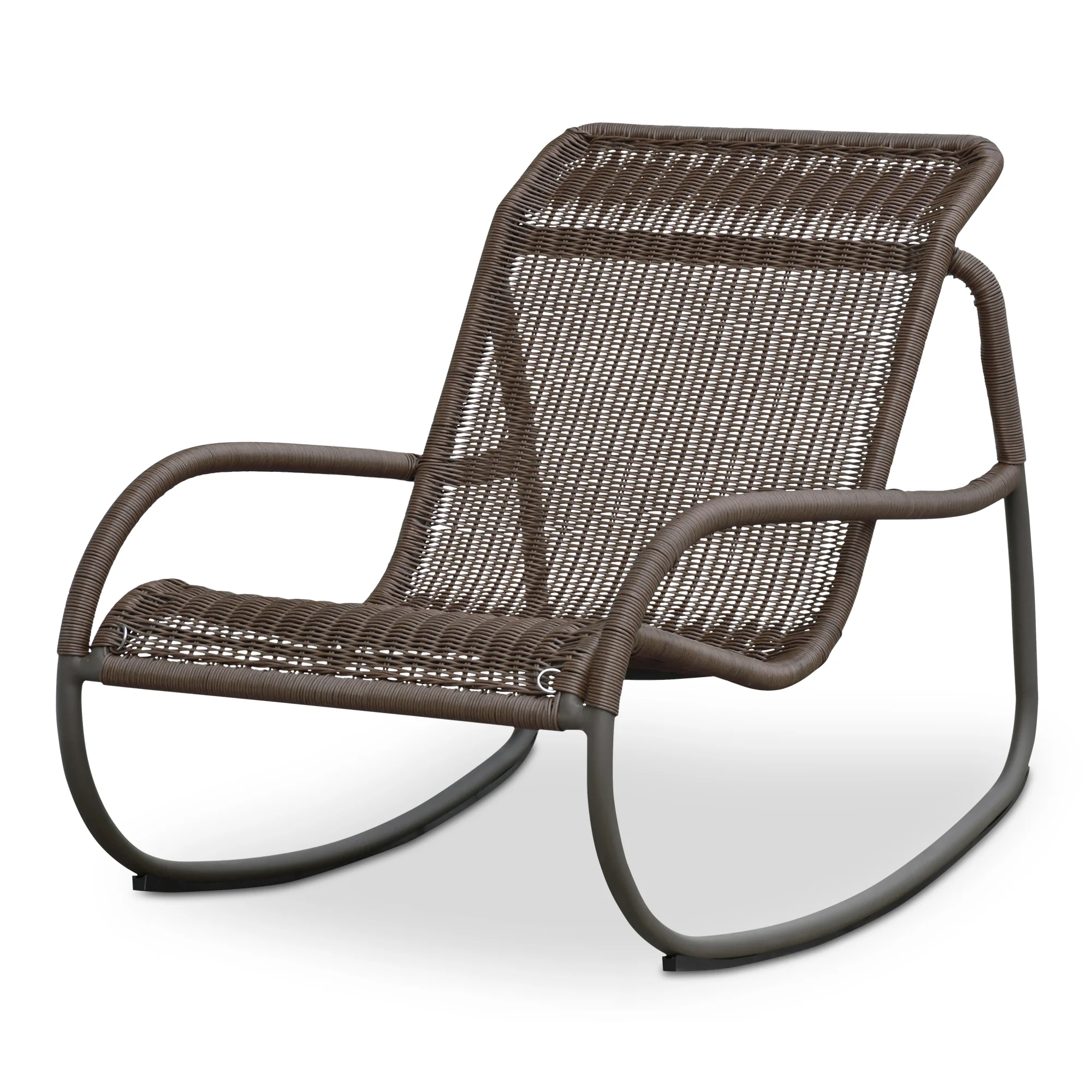 Lyra Brown Outdoor Rocking Chair - Image 4