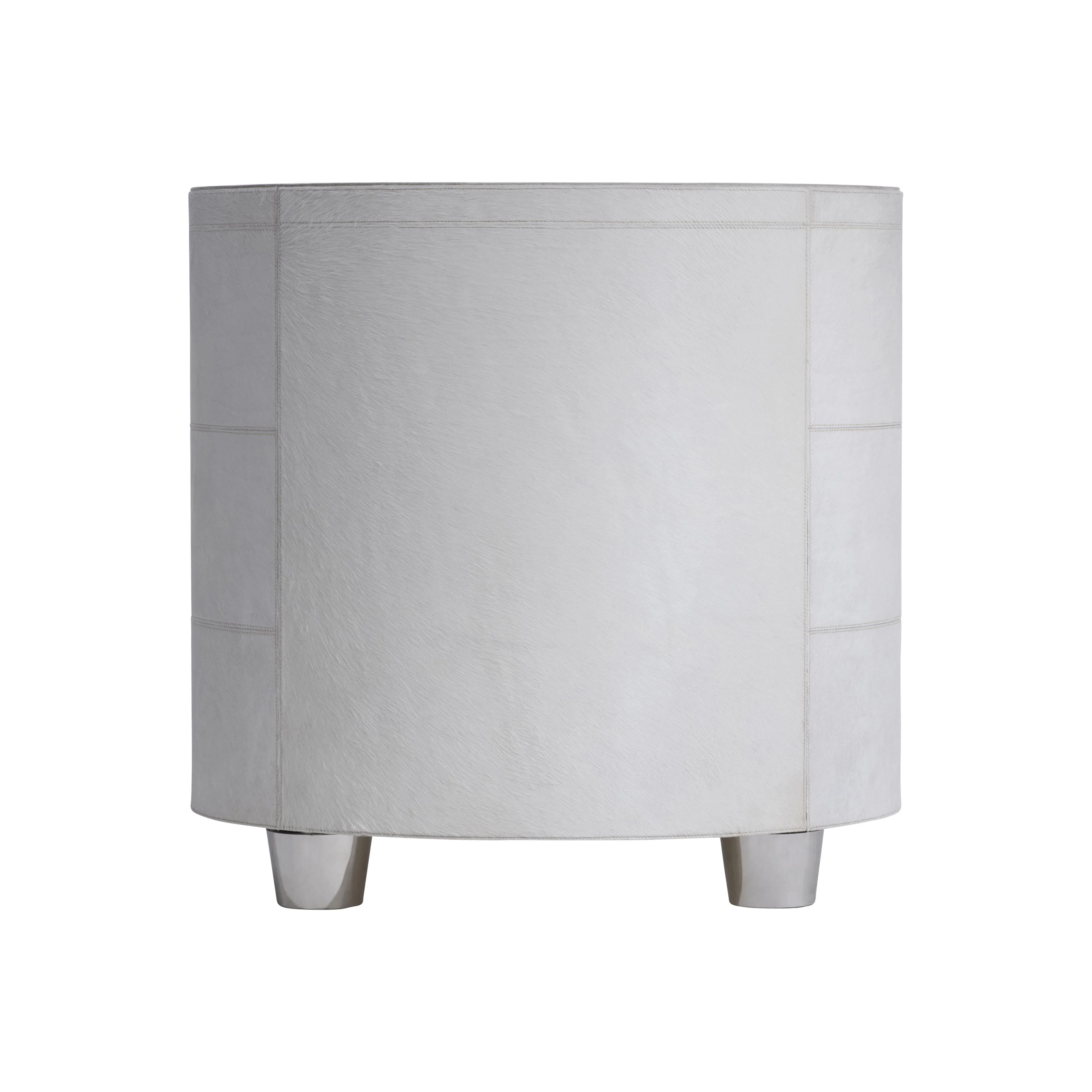 Lyric White/Polished Stainless Nightstand - Image 5