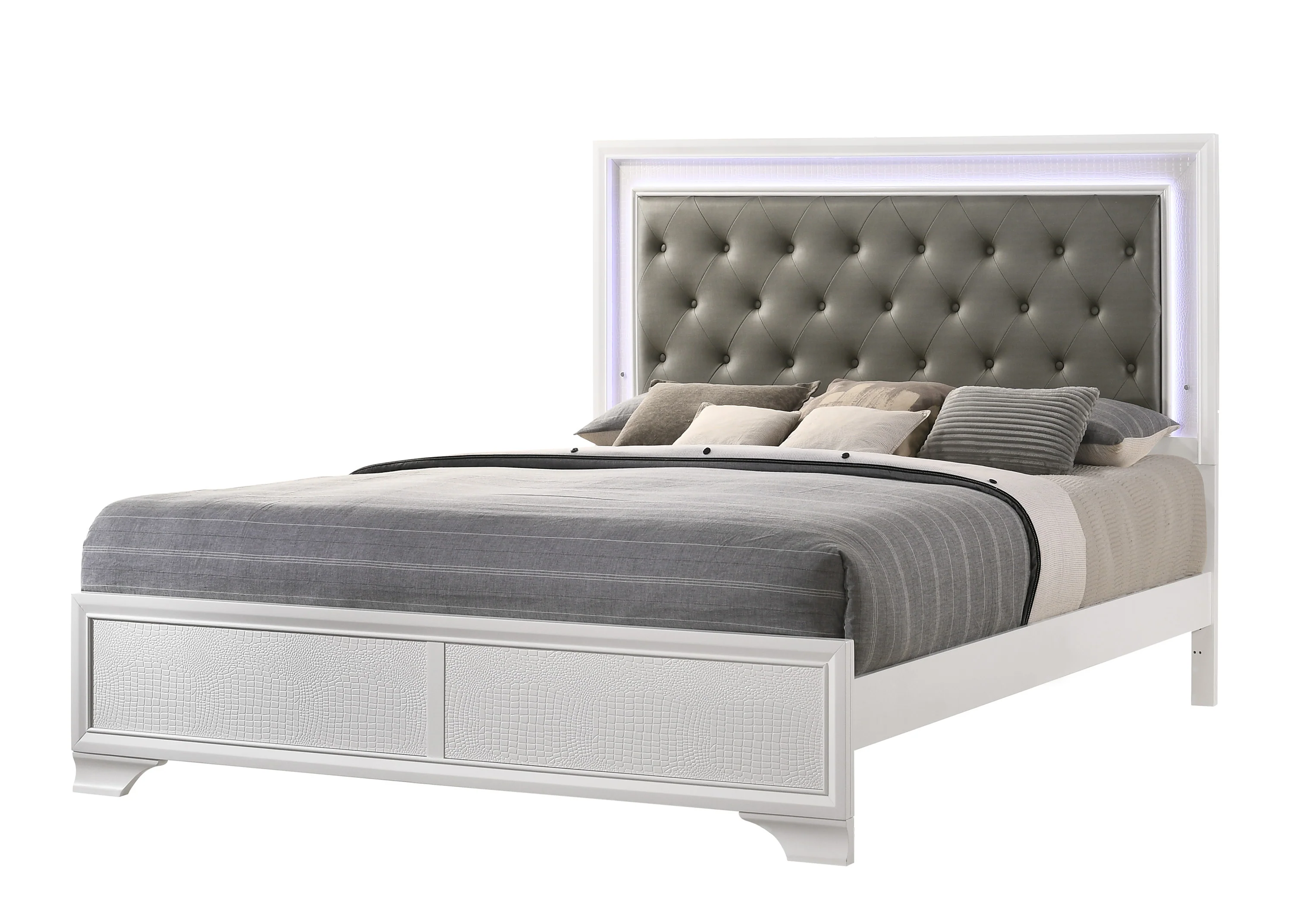 Lyssa Frost LED Panel Bedroom Set - Image 2