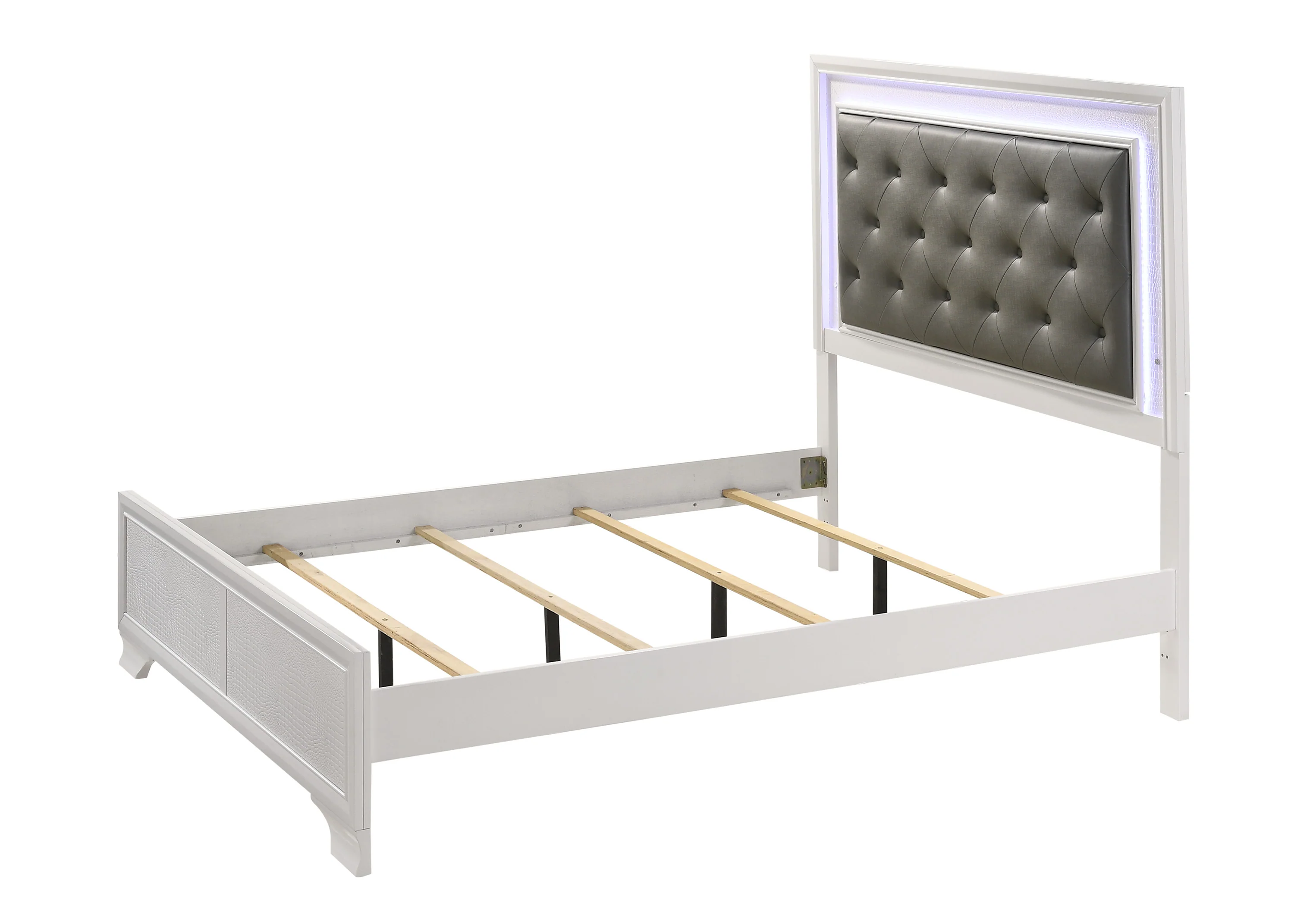 Lyssa Frost Queen LED Panel Bed - Image 2