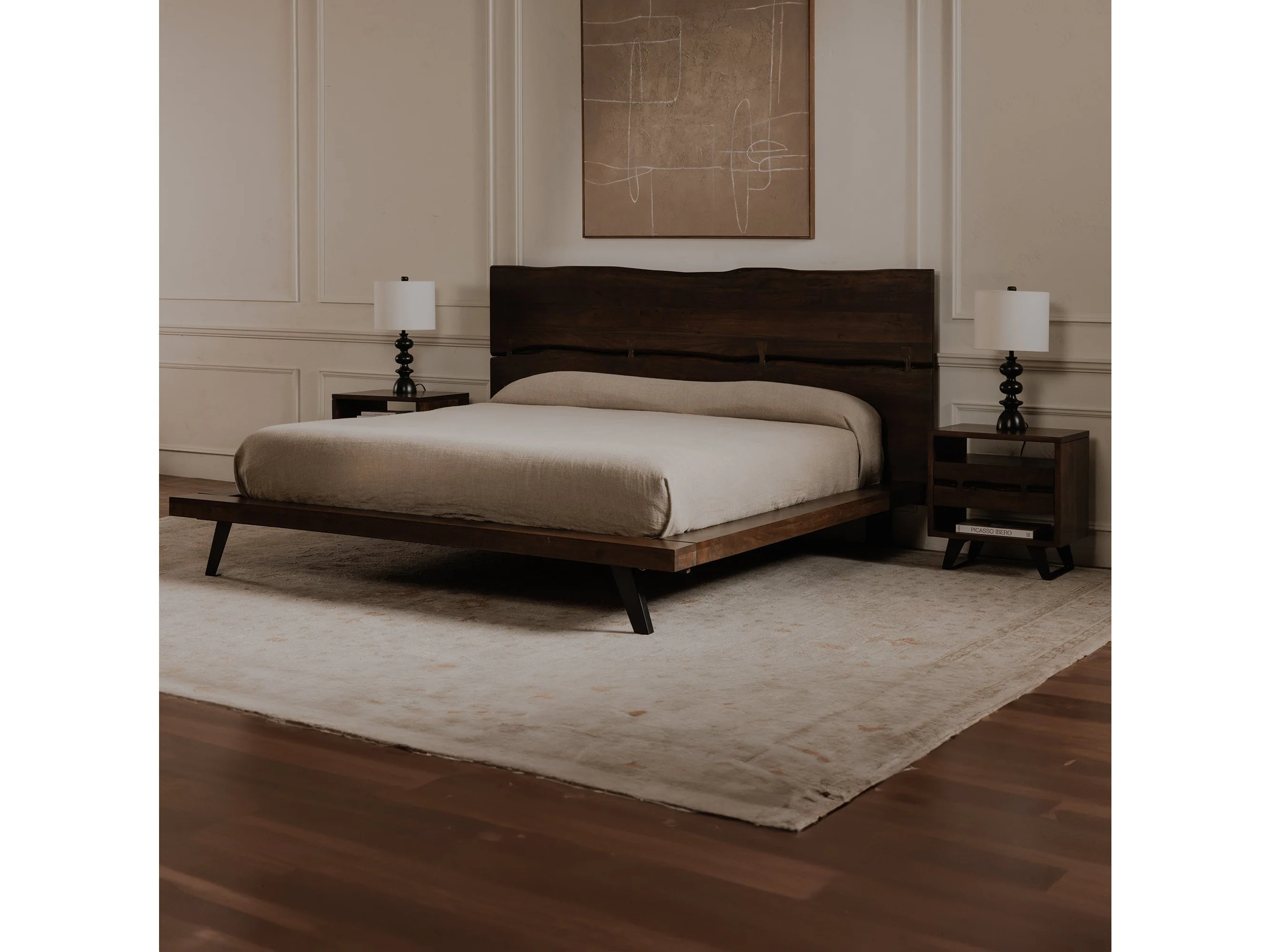 Madagascar Dark Brown King Platform Bed