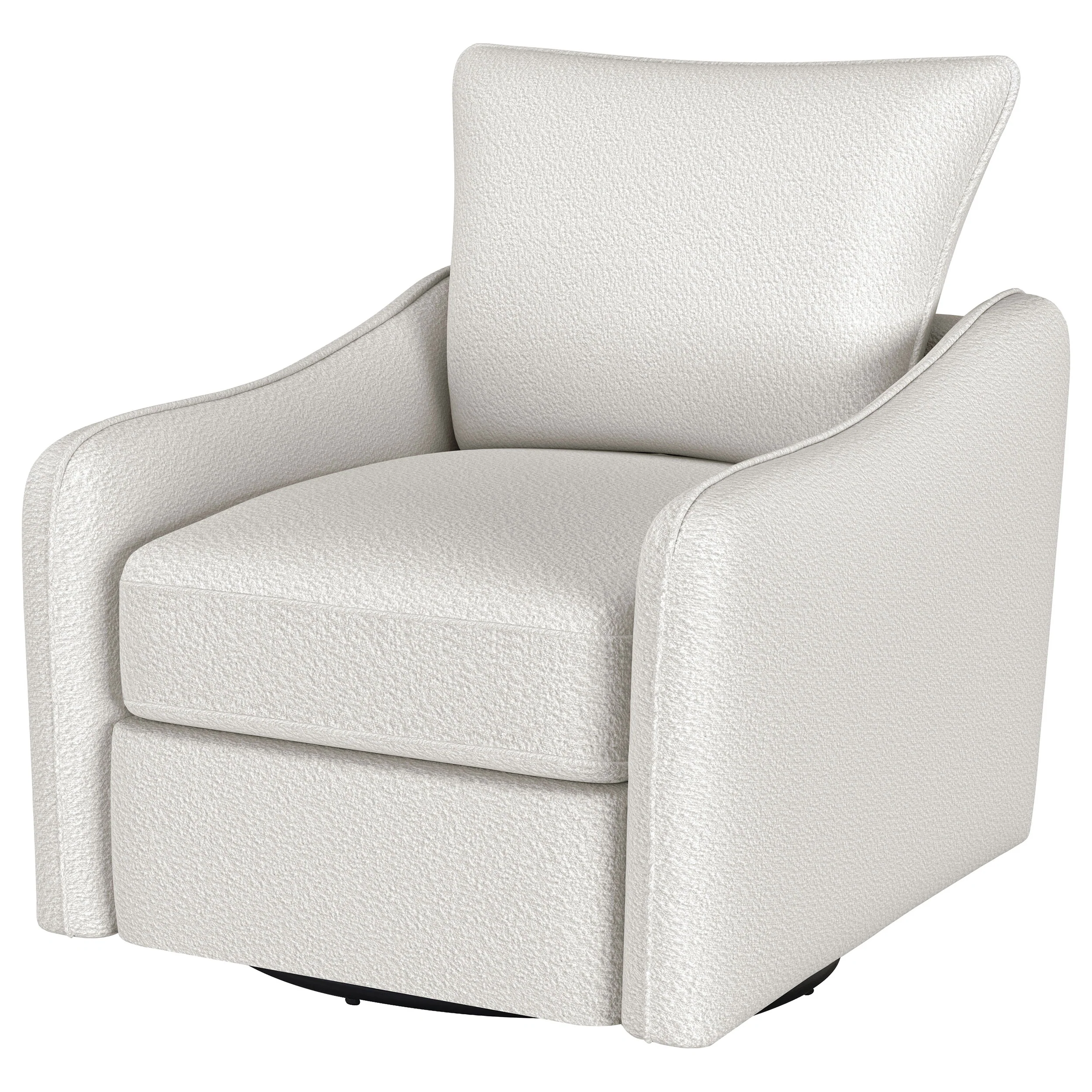 Madia Vanilla Swivel Glider Chair - Image 4