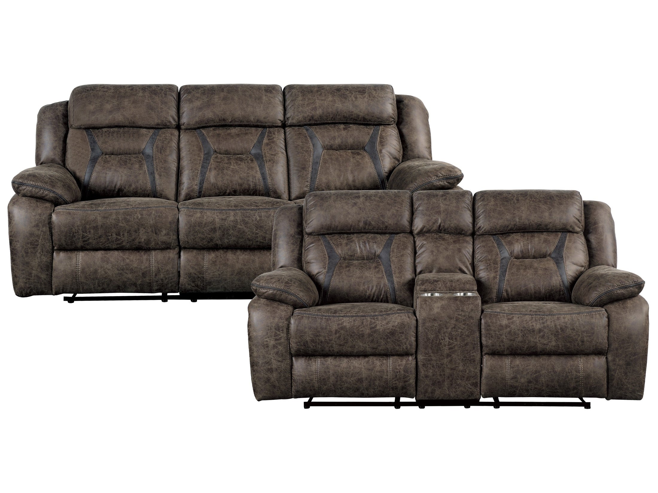 Madrona Dark Brown Sofa & Loveseat
