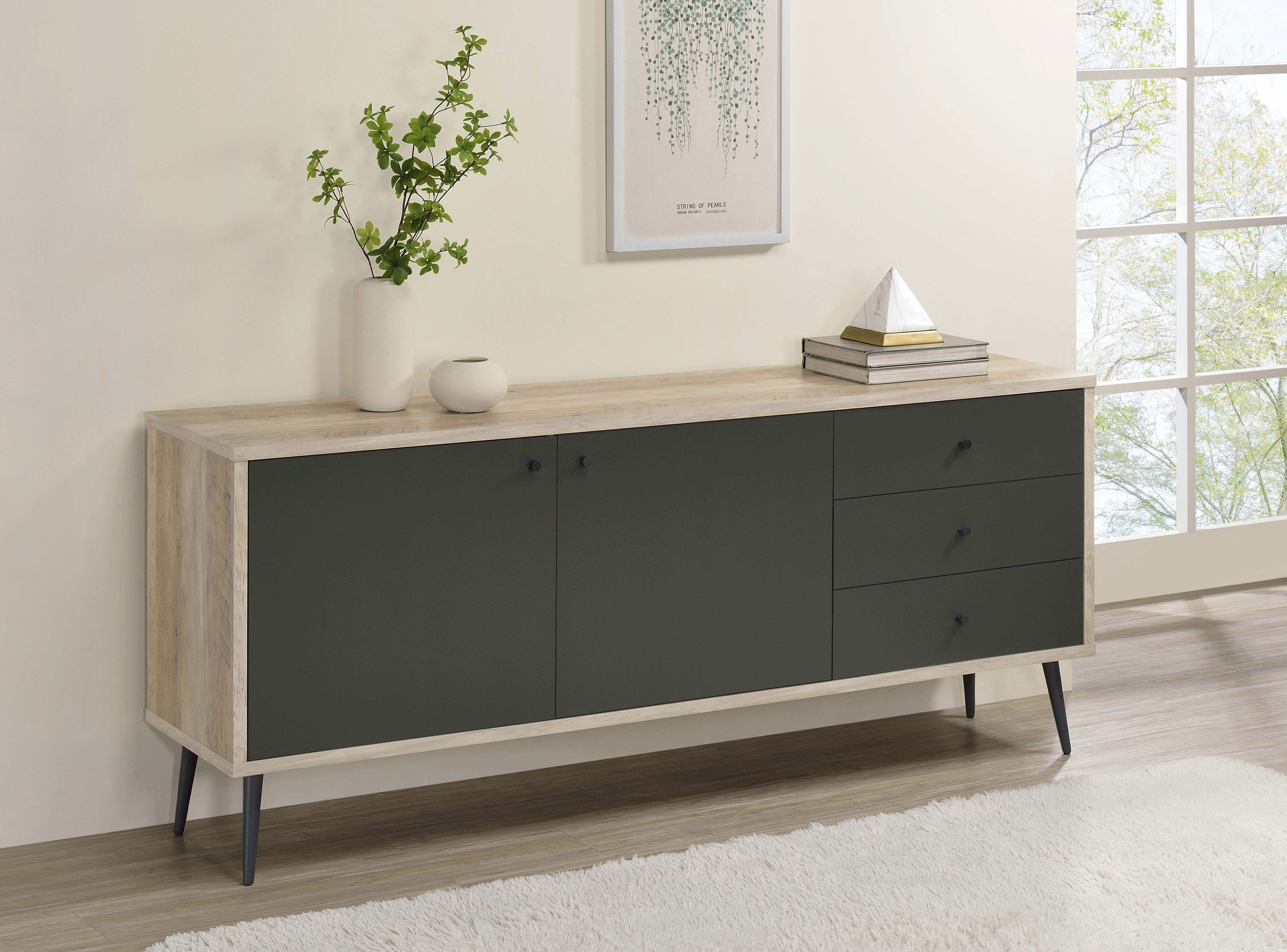 Maeve Grey / Antique Pine Accent Cabinet - Image 2