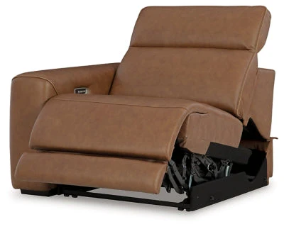 Magic Man Caramel 2-Piece Power Reclining Sectional Loveseat (Online Special Price) - Image 7