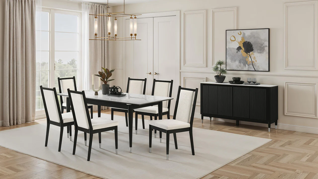Maidstone Black/White Dining Table - Image 2